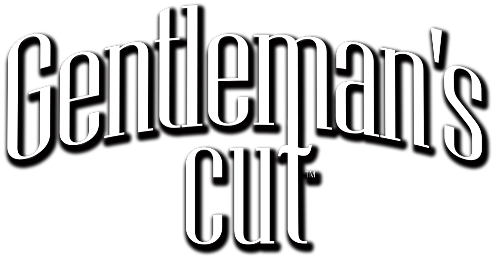 Text reading 'Gentleman's Cut' in white font on a black background.