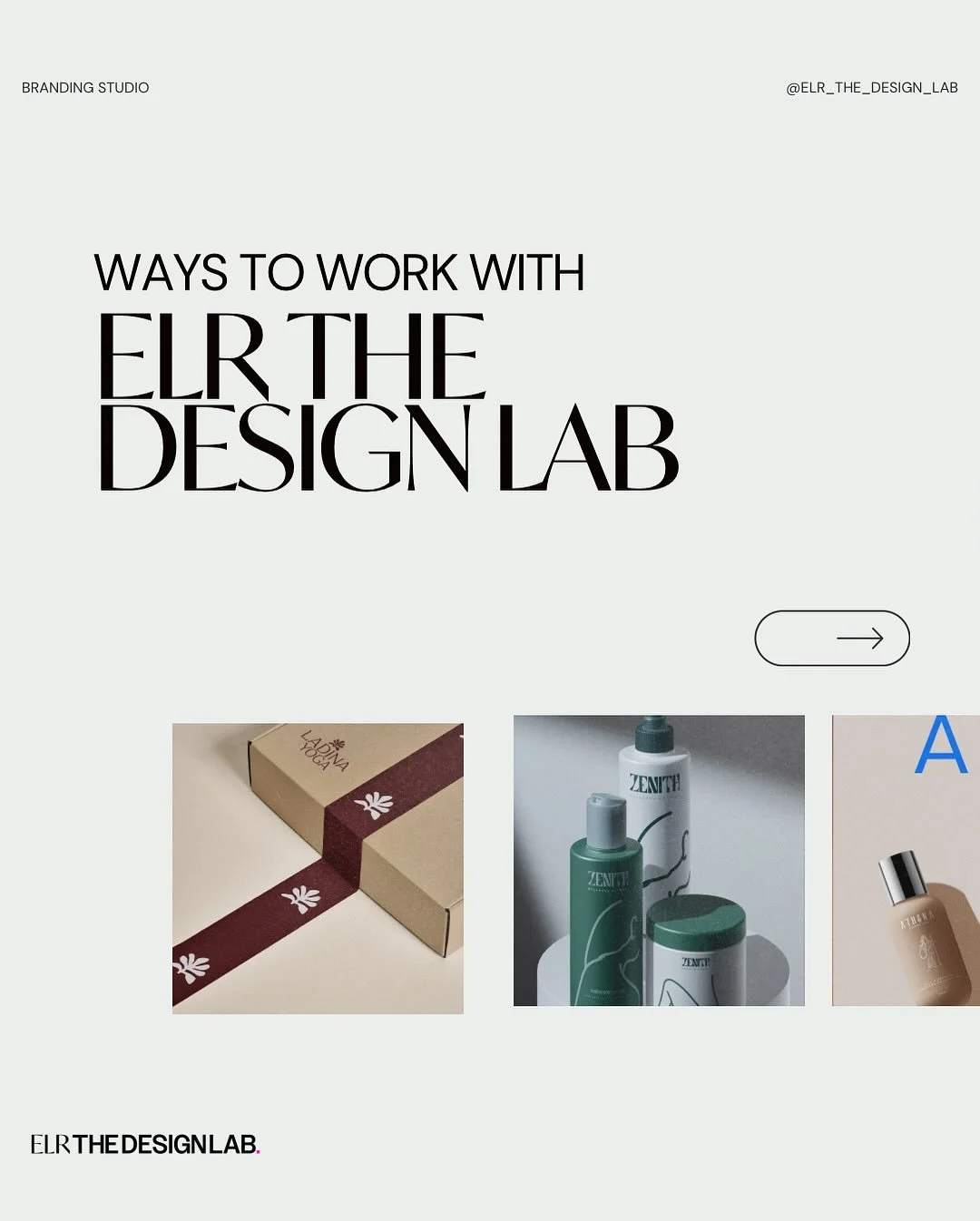 From initial spark to market success ✨

At ELR THE DESIGN LAB, we don&rsquo;t just create beautiful brands&mdash;we craft strategic identities that elevate your business and captivate your audience.

Whether you&rsquo;re launching your first product,