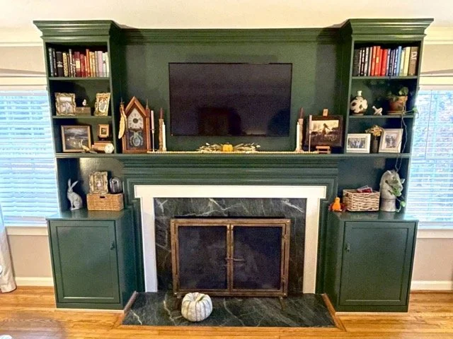 Custom built-in fire place