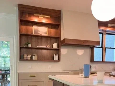 custom shelving built in for a chattanooga kitchen