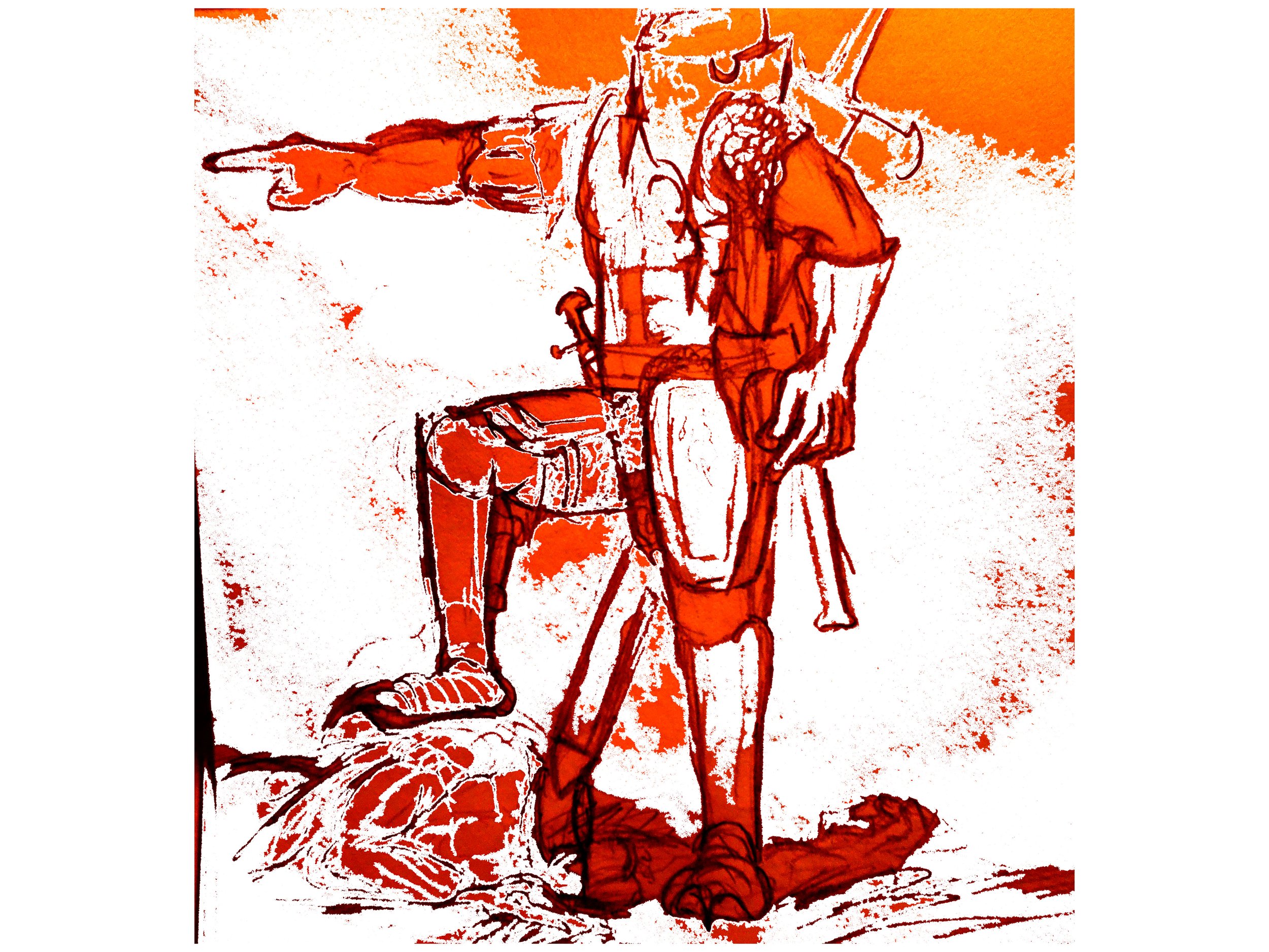 Captain. Pen and digital - Photoshop
