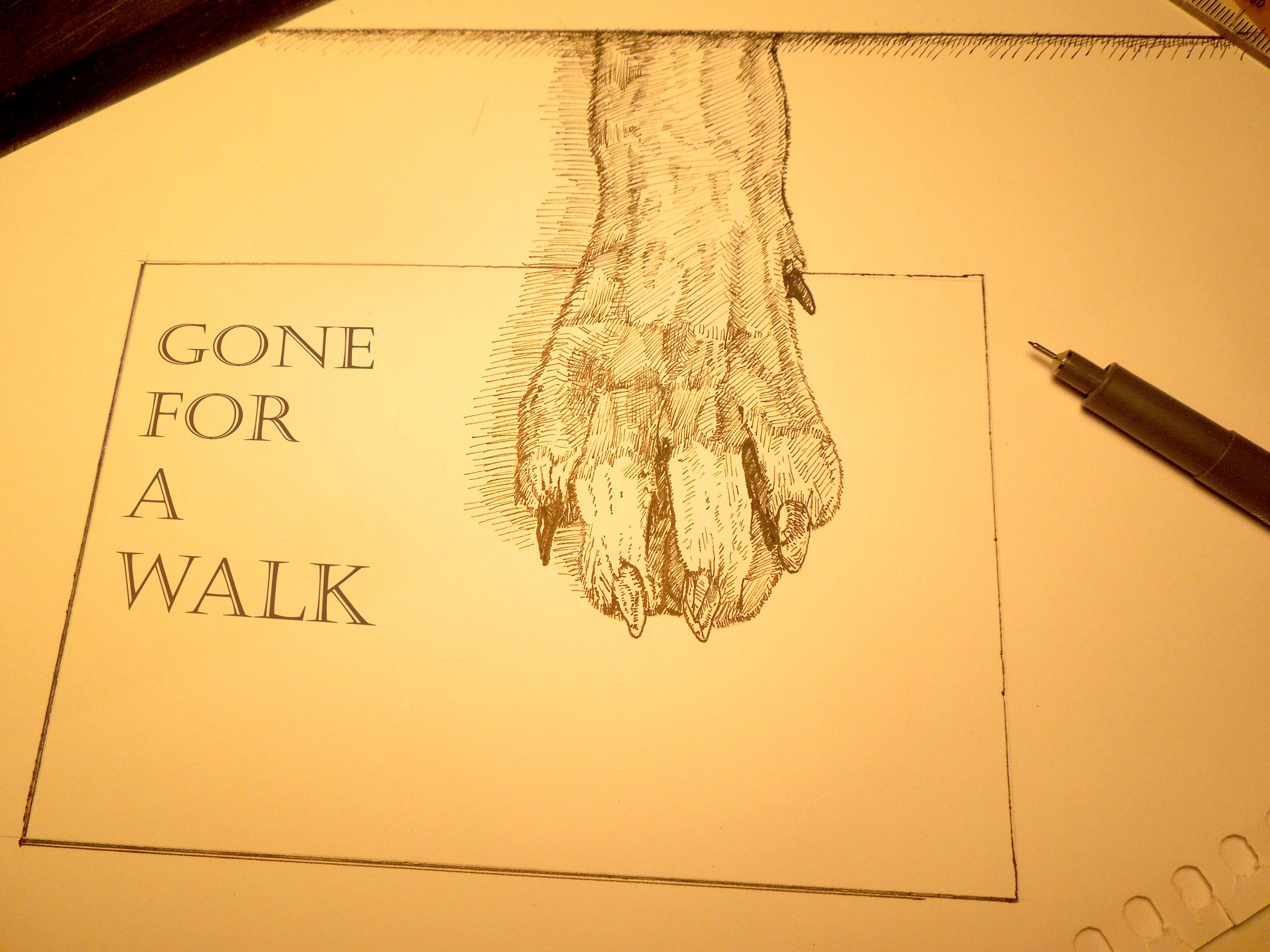 Walk. pen on paper