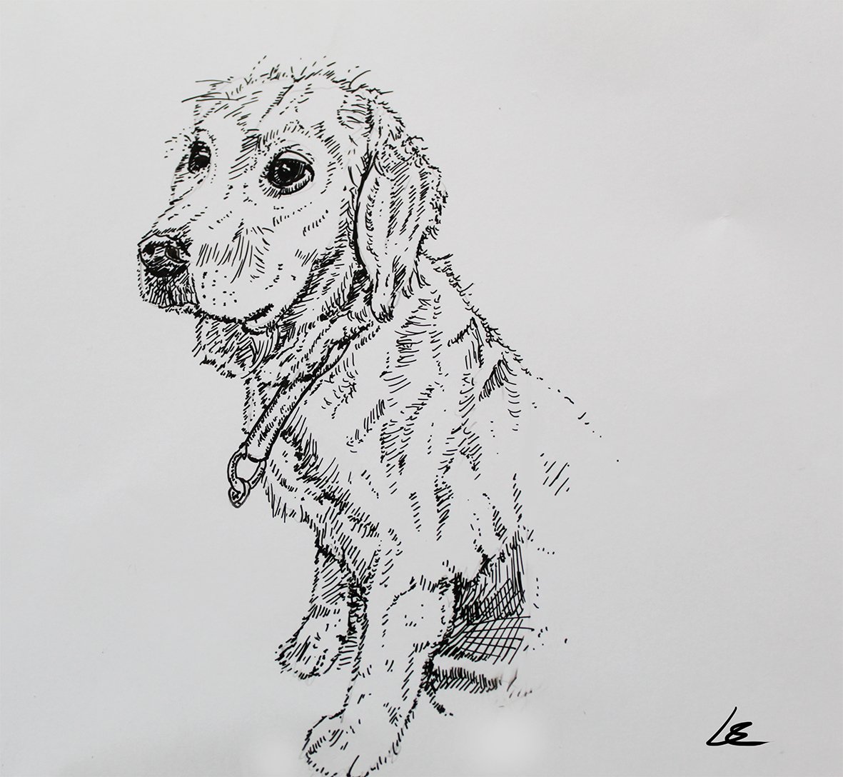 Wistful. Pen on paper