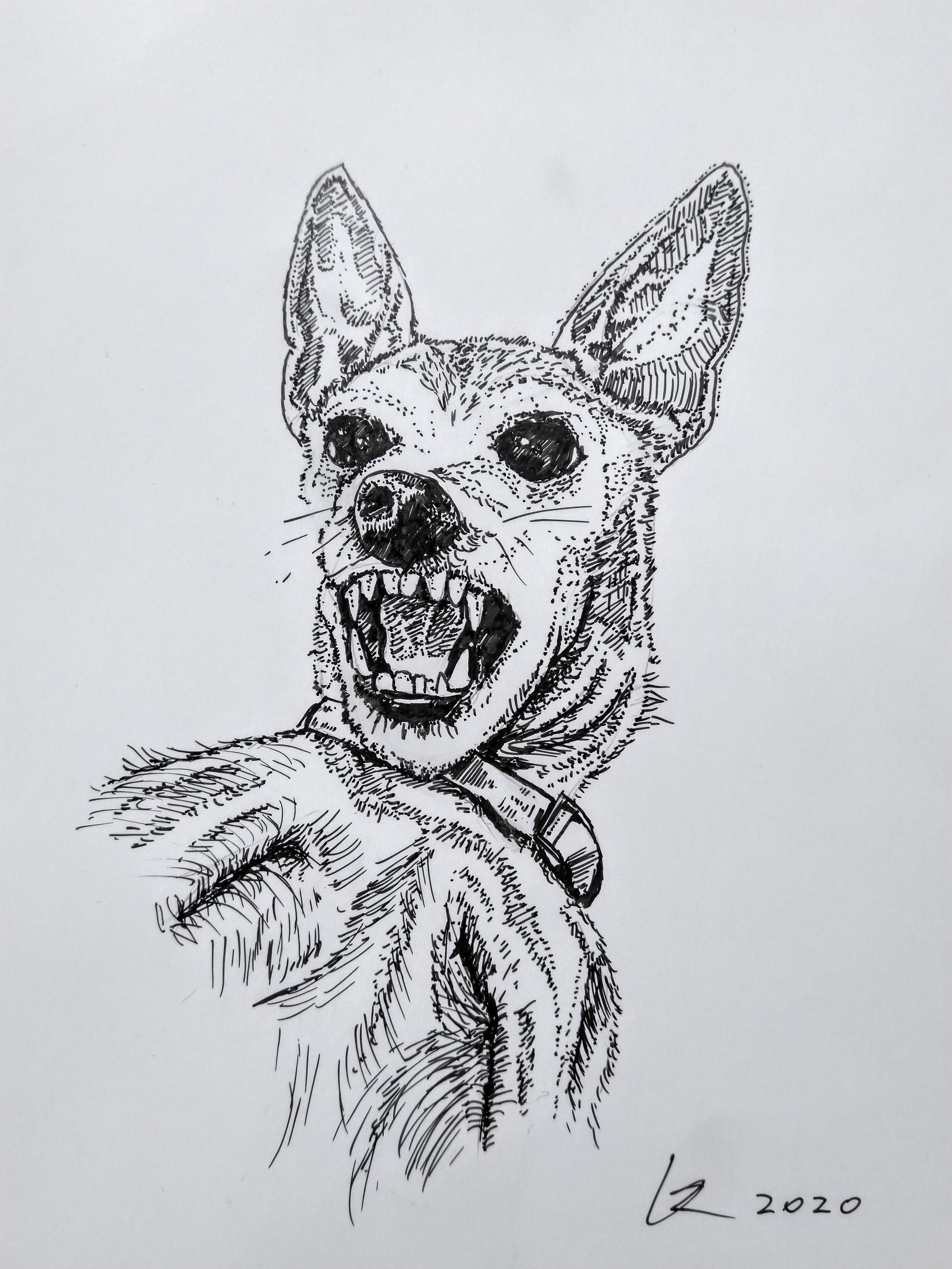 Broken. Pen on paper