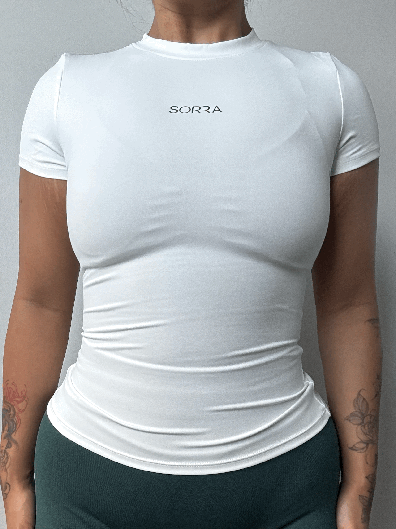 CurveContour Sculpt Fitted Tee Classic White