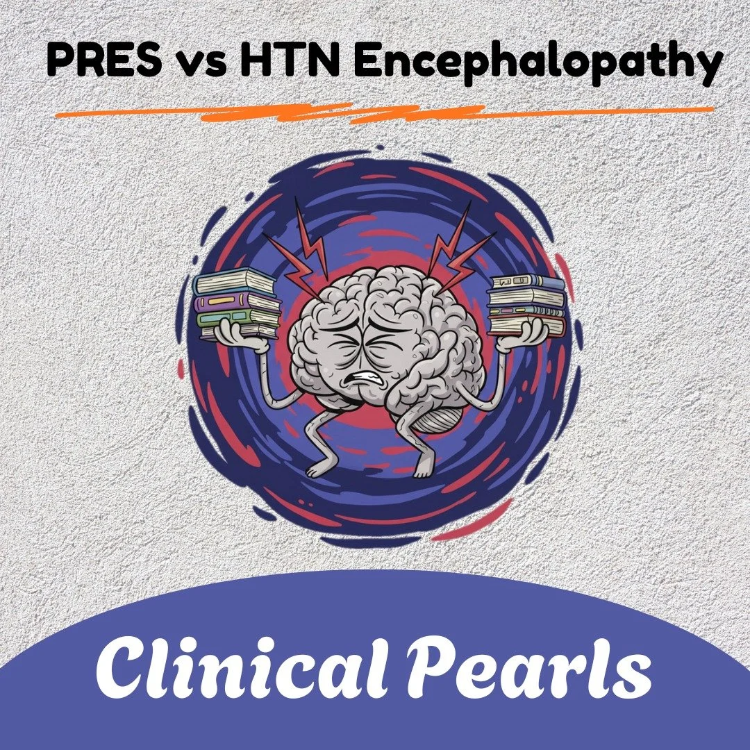 🧠 PRES vs Hypertensive Encephalopathy (HE)

📍 Posterior Reversible Encephalopathy Syndrome (PRES) = Cerebrovascular endothelial dysfunction &rarr; breakdown of the blood&ndash;brain barrier &rarr; vasogenic edema
🚨 Hypertensive Encephalopathy (HE)