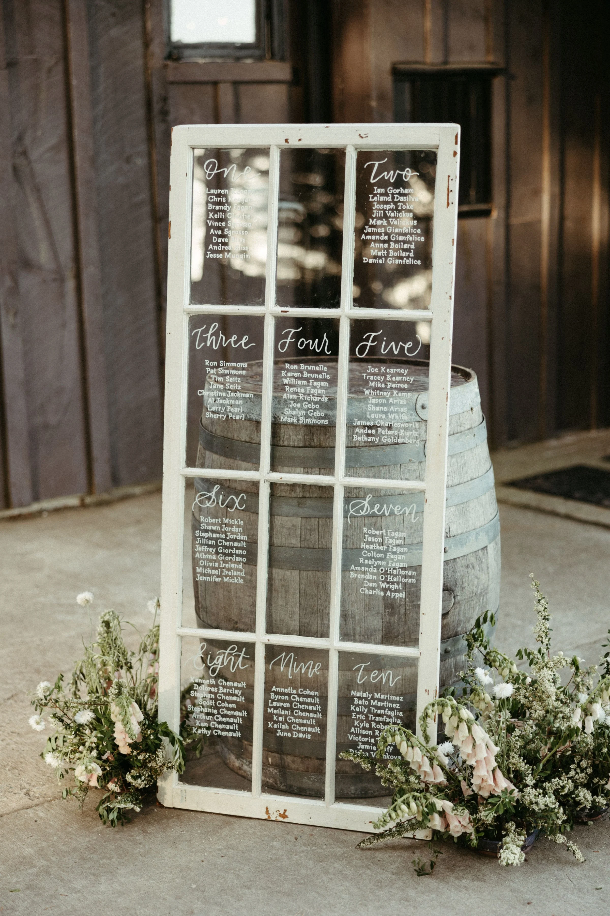 Window Pane Seating Chart