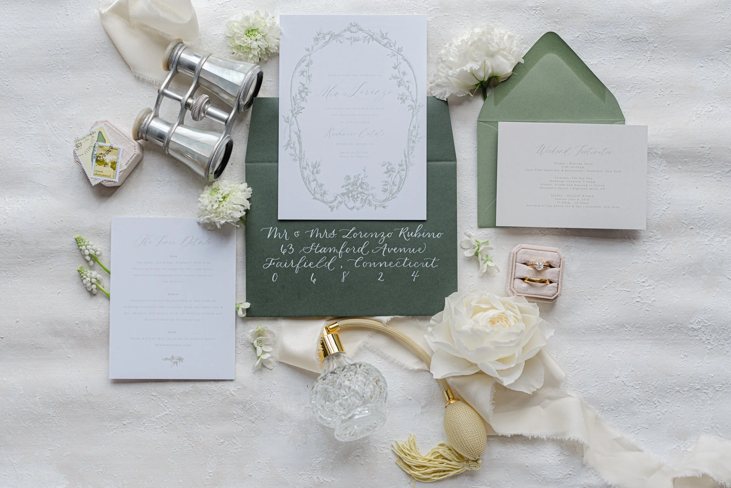 Luxury Wedding Invitation Suite - Custom Calligraphy Envelope