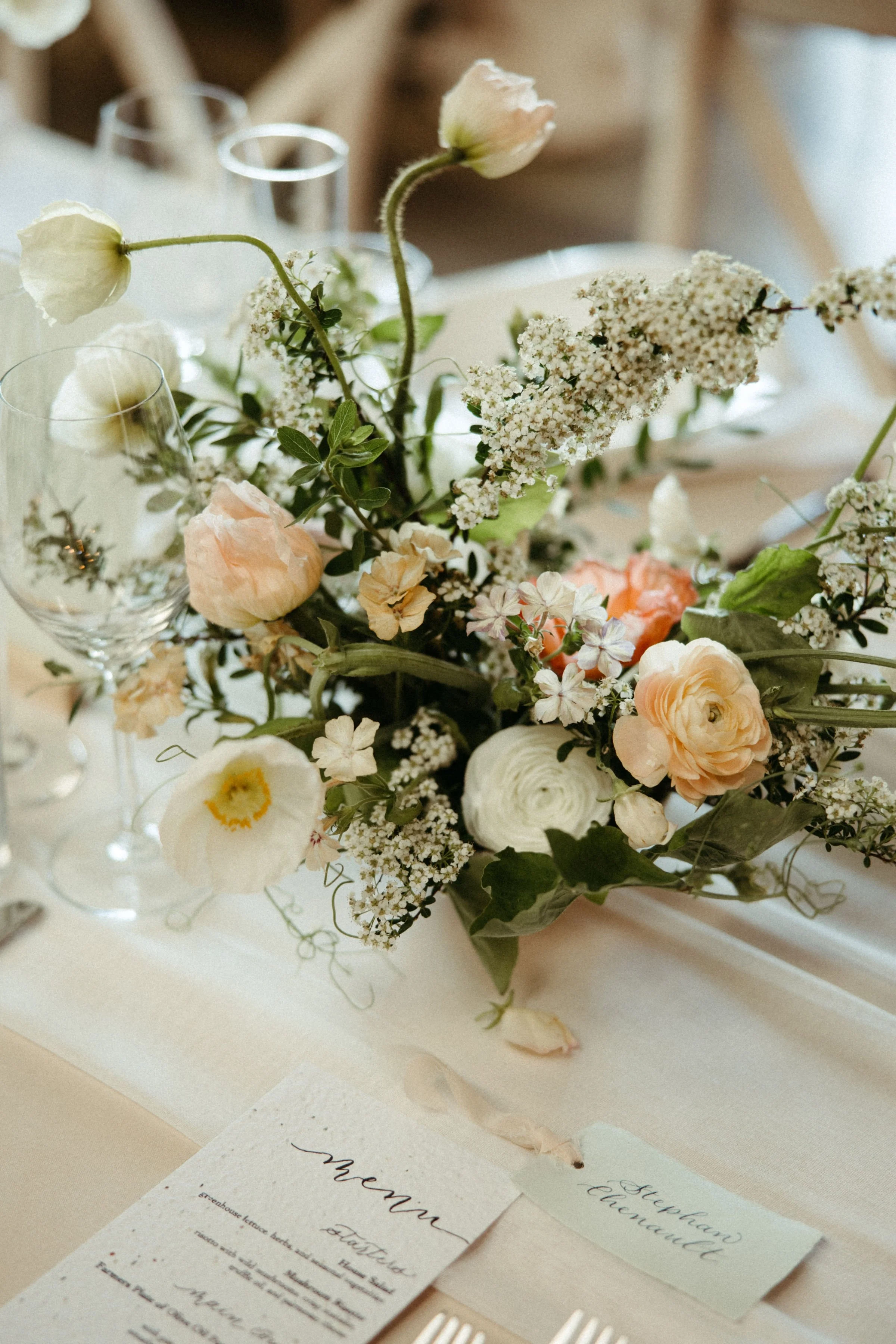 Handmade Paper Menu & Place Card