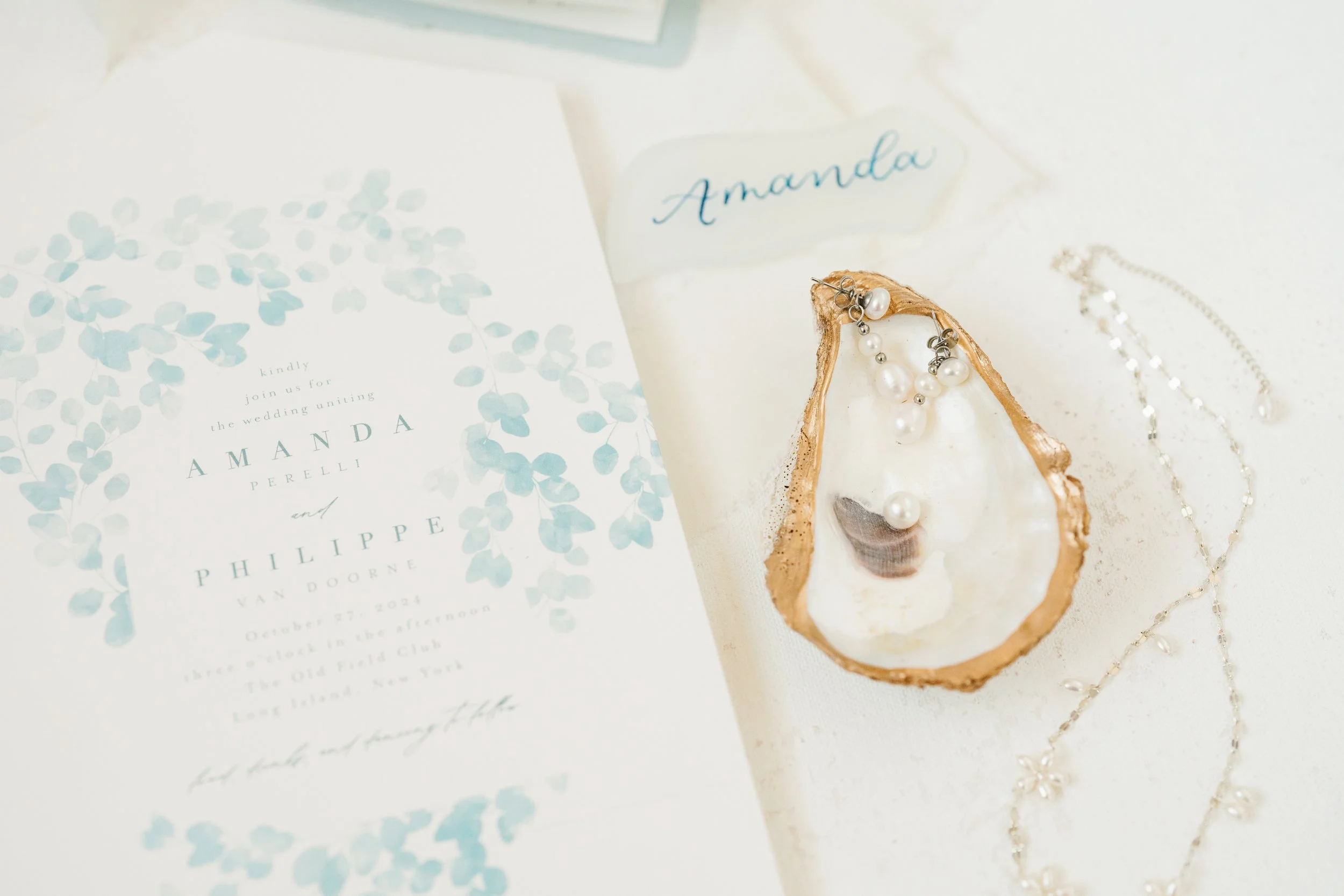 Coastal Wedding - Sea Glass Place Card