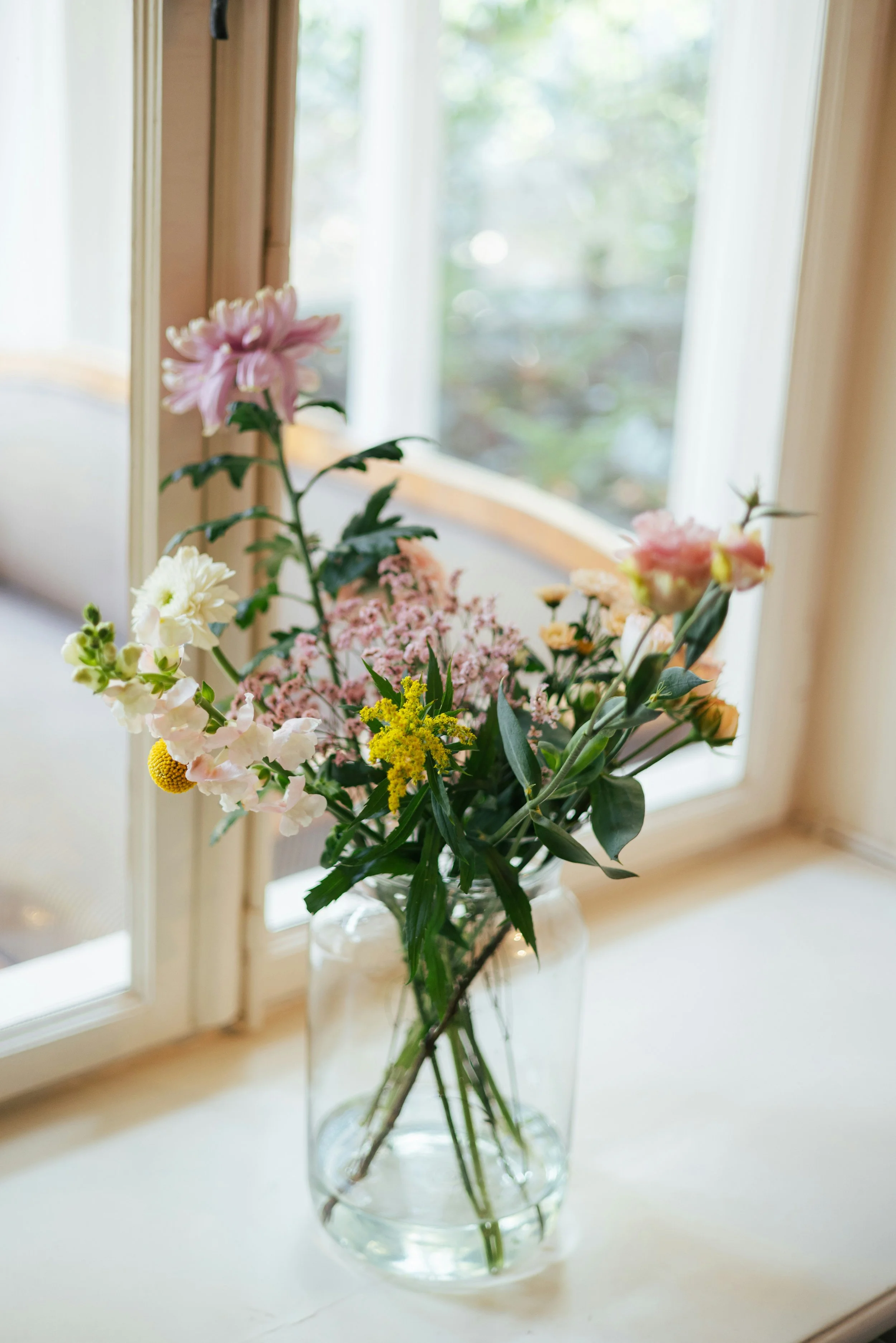 Wildflower Bouquet on Windowsill