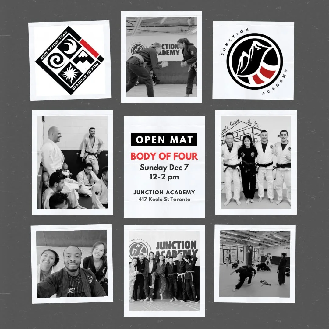 We&rsquo;re excited to share that Professor Marco Costa will be hosting a Body of Four Open Mat at Junction Academy this Sunday from 12:00&ndash;2:00 PM.

Professor Marco is looking forward to seeing everyone on the mats, and Junction Academy is happ