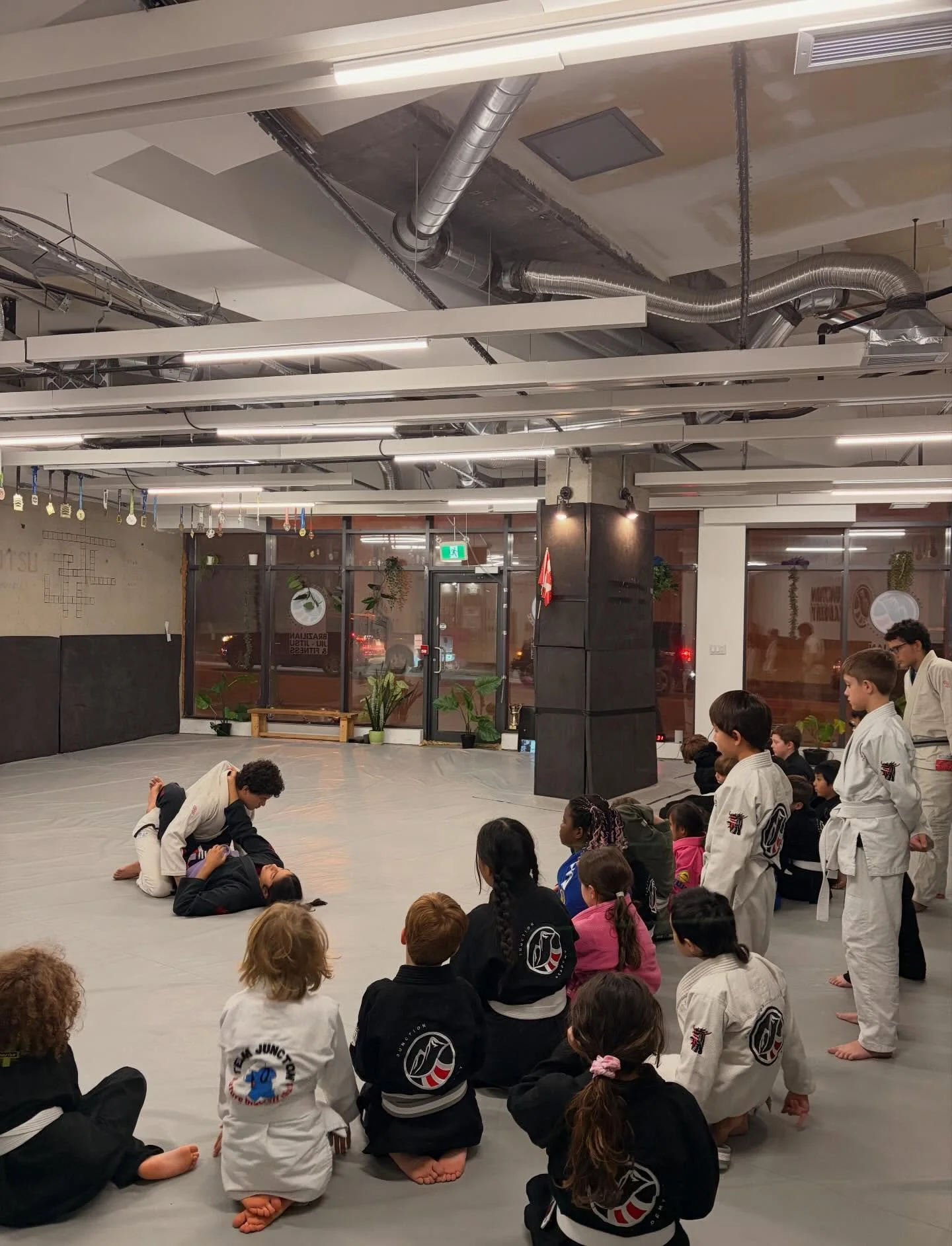 Thursday before the weekend of Provincials, we had the pleasure of hosting Team Canada athlete Suriya Desai from Submissions BJJ. She coached Tiny Tigers and Kids BJJ, and the kids were locked in watching Coach Suriya teach the cross collar choke fro