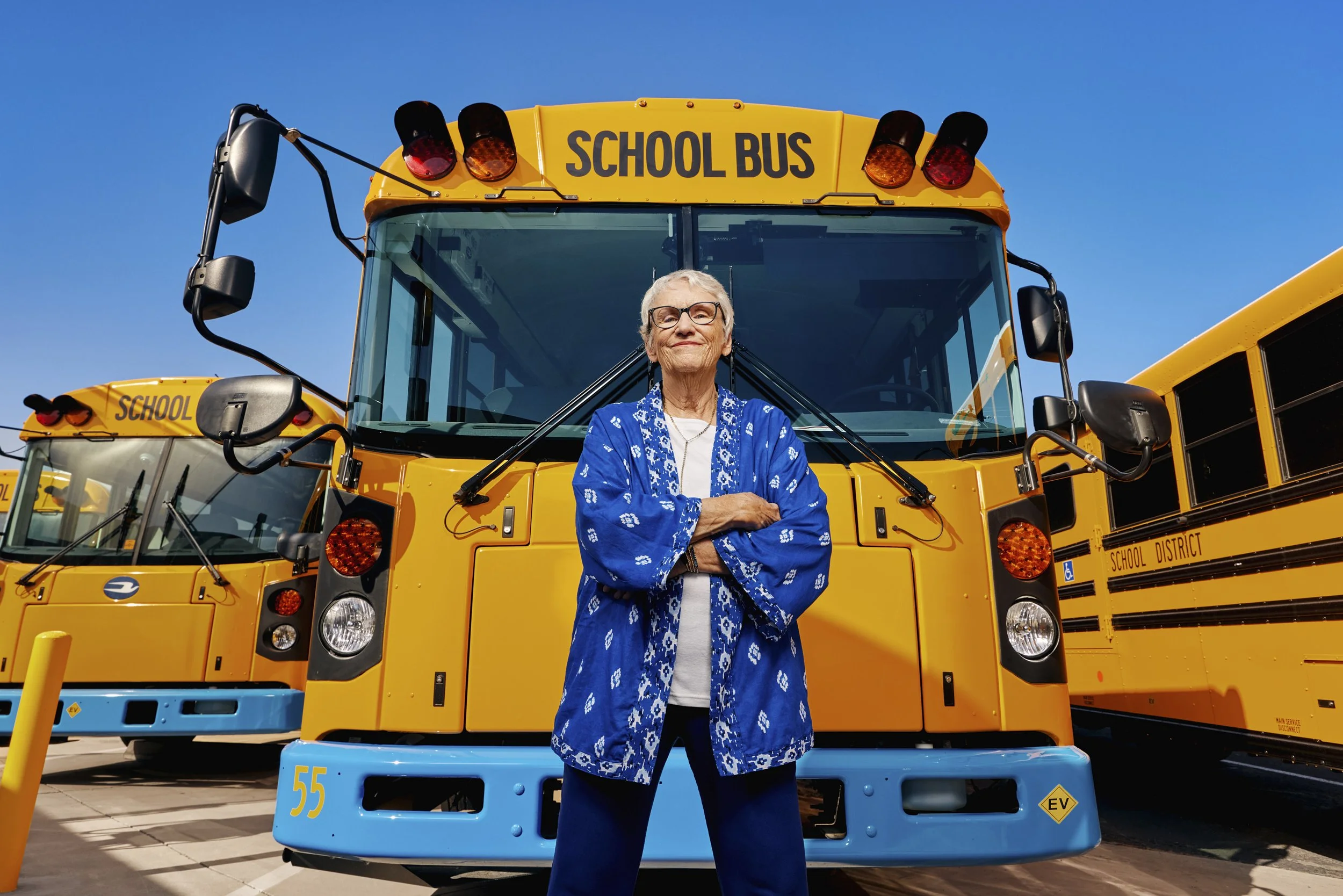 Hazel Chandler, Arizona advocate, featured in a clean air campaign for electric school buses — editorial image by Matt Martian, Phoenix photographer.