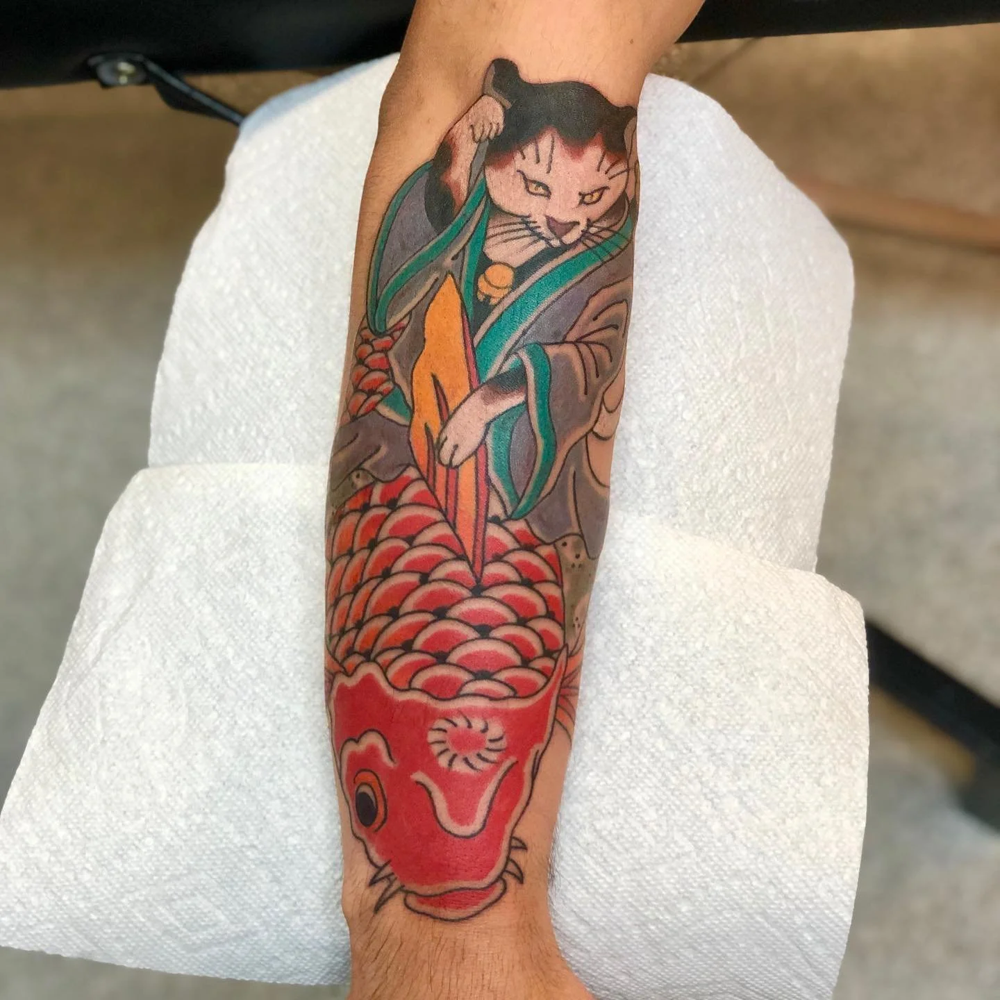 Tatuaje tradicional japonés en Barcelona