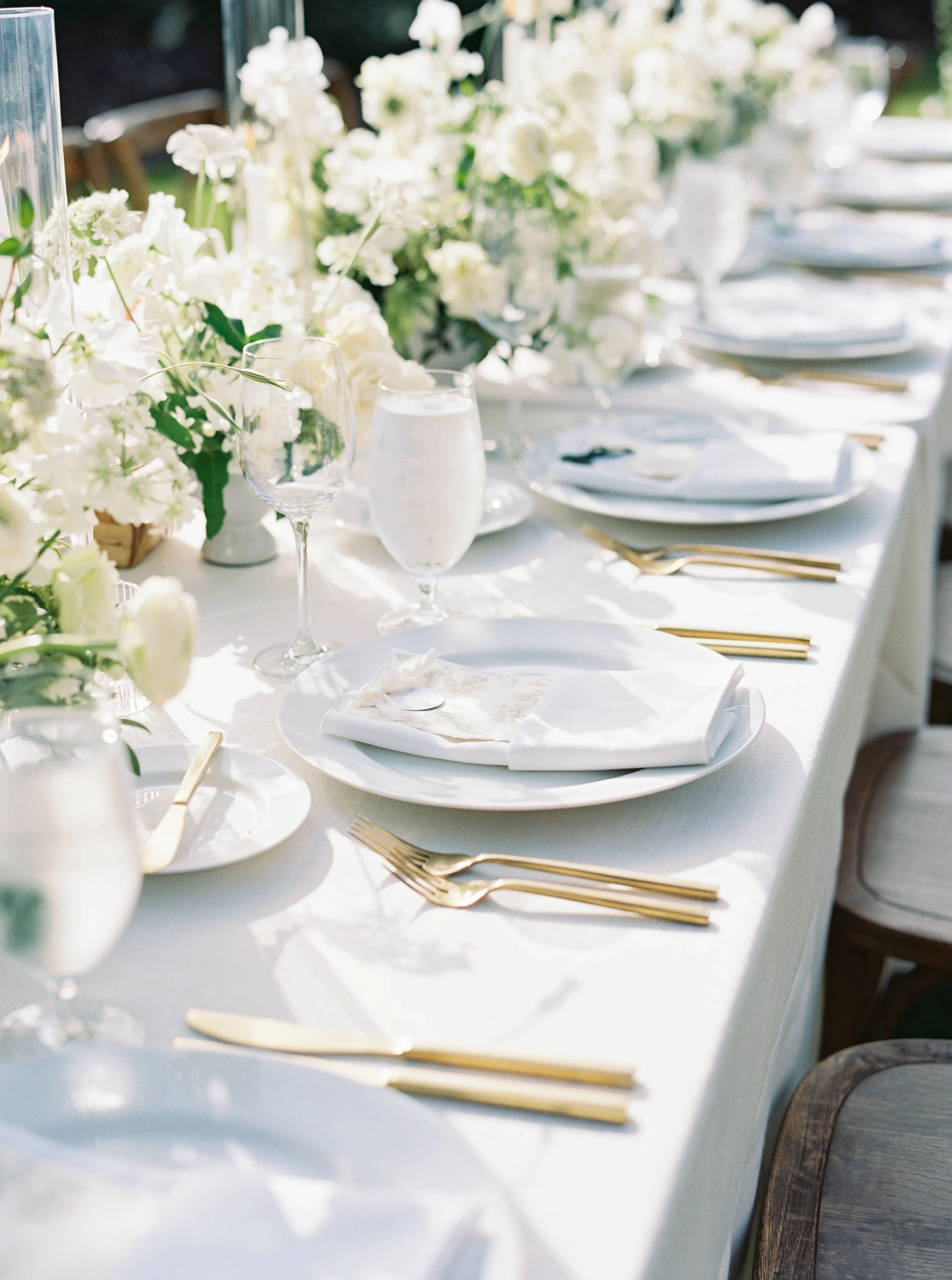 Garden-inspired vineyard wedding ceremony flowers Napa