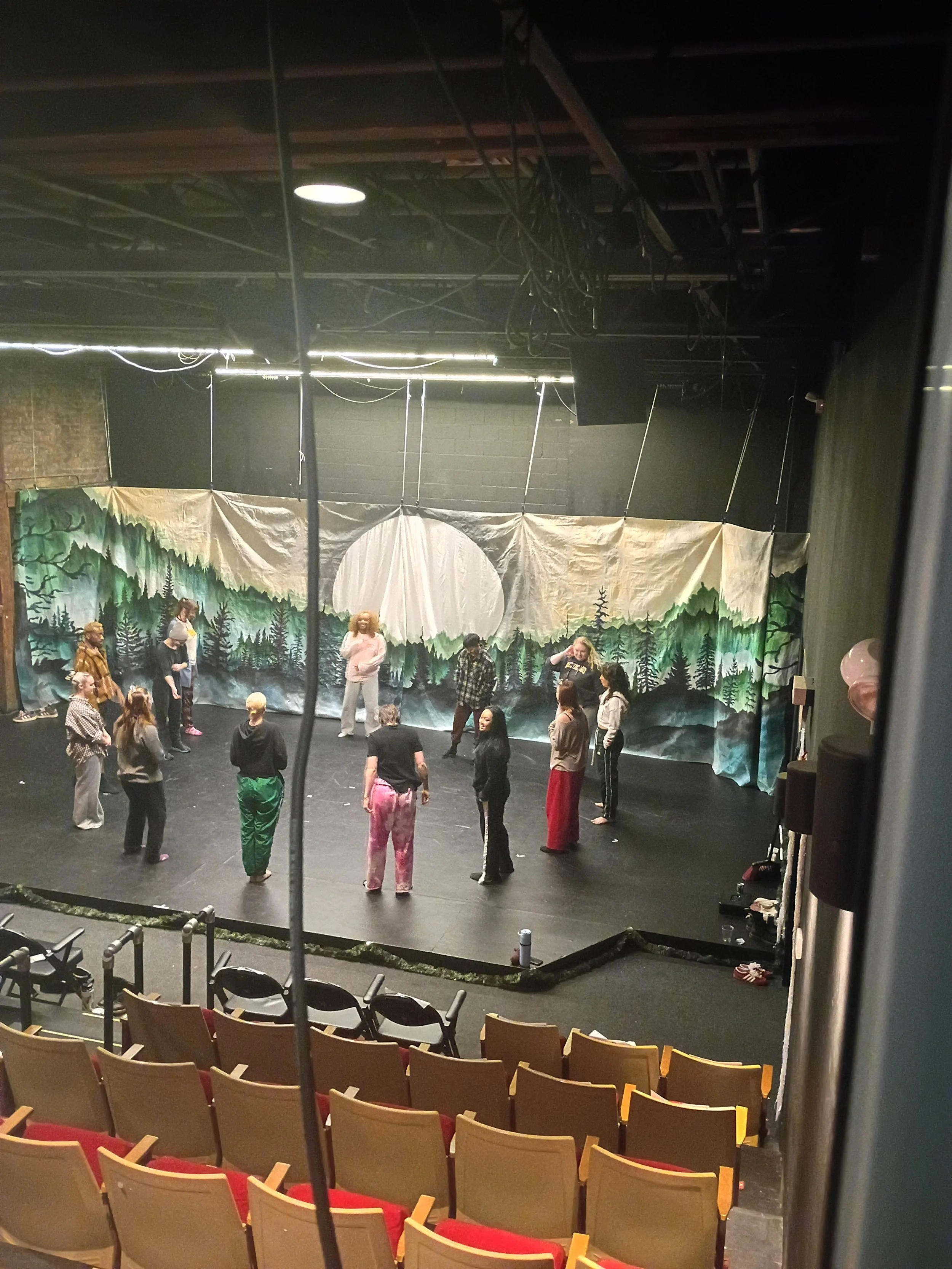 Warm ups before the show! 