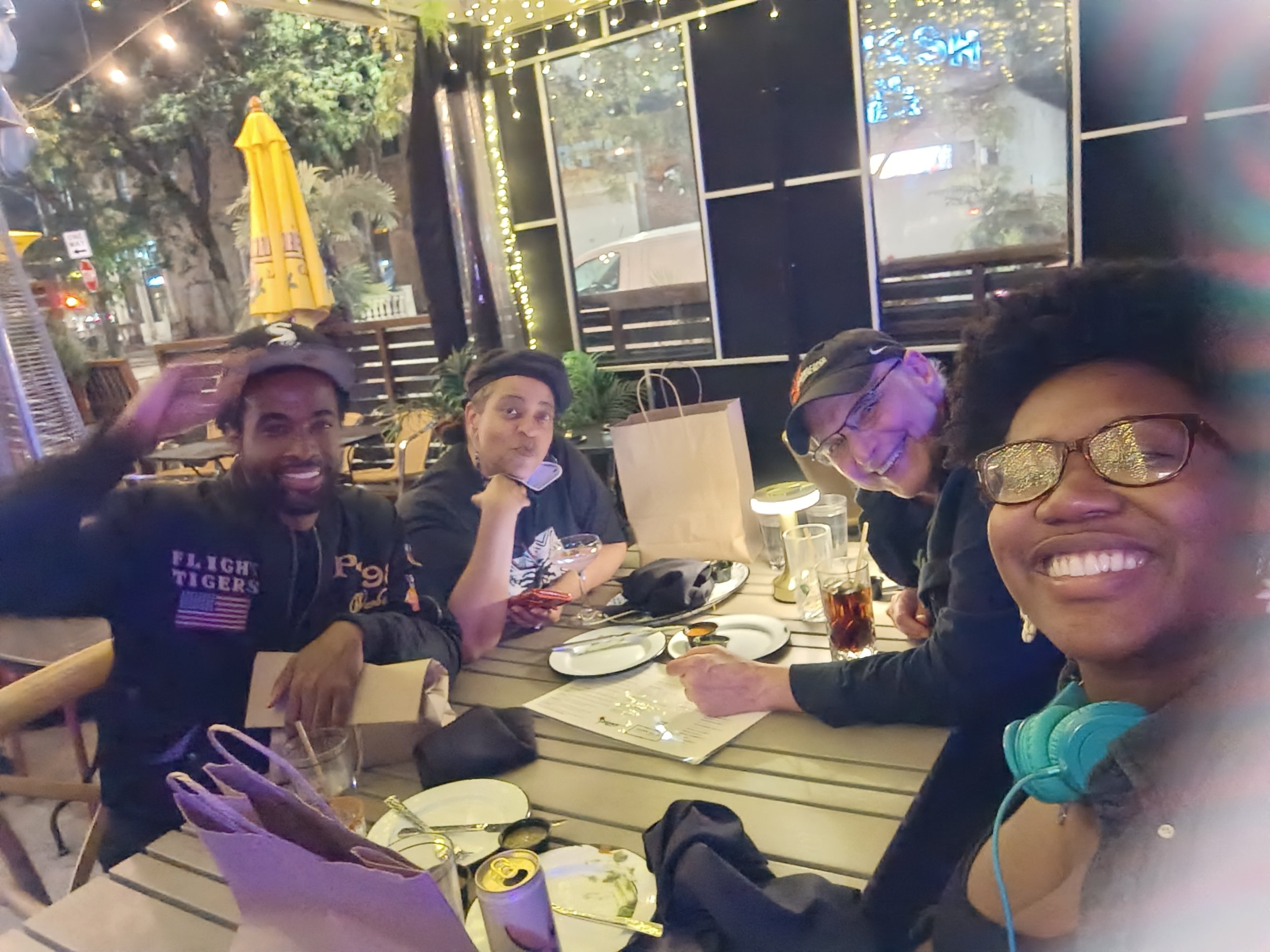 Dinner with the producer (Dawn Shandrow), director (ILesa Duncan) and actor (DeMorris Burrows) after rehearsal! 