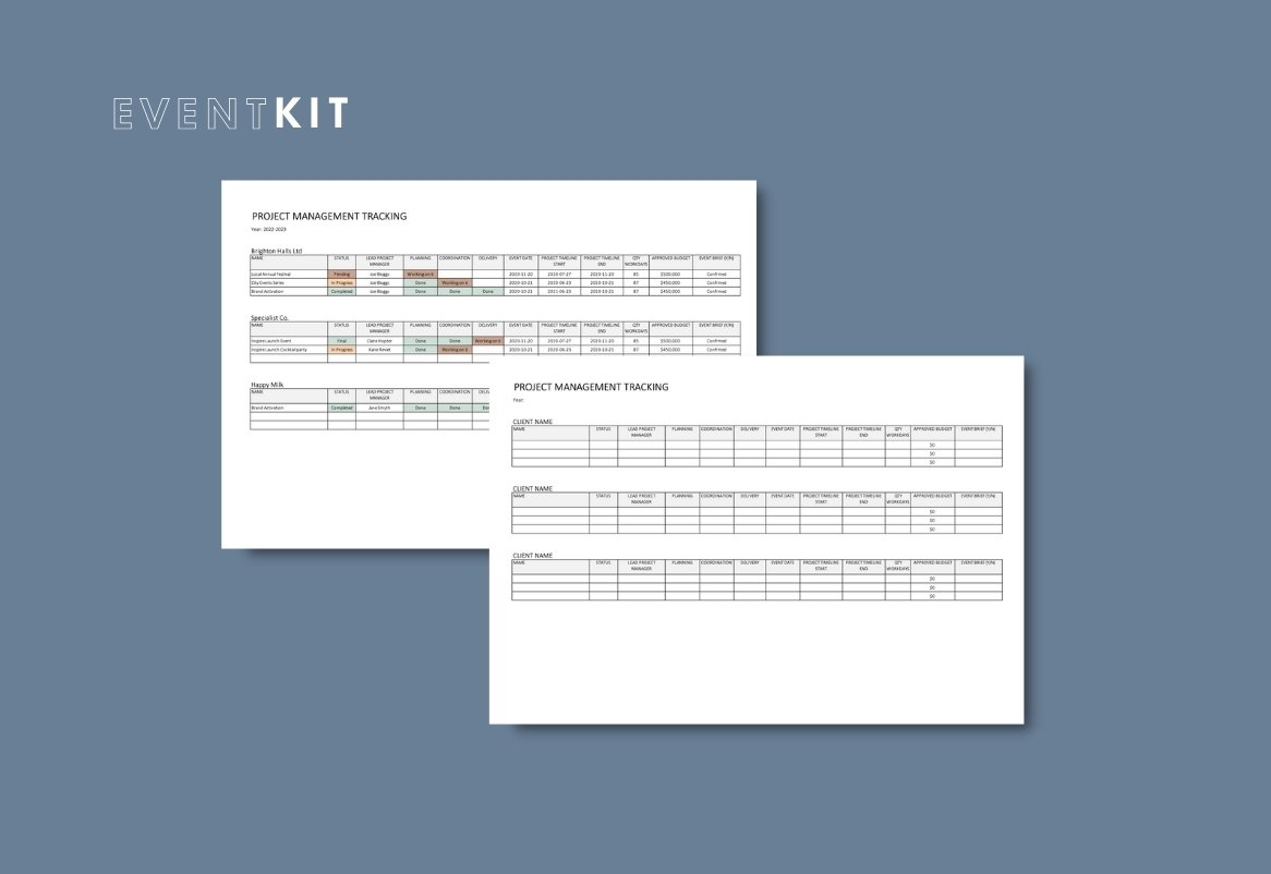 Event Kit Premium Event Project Management Template Bundle Event Kit Premium Event Project Management Template Bundle