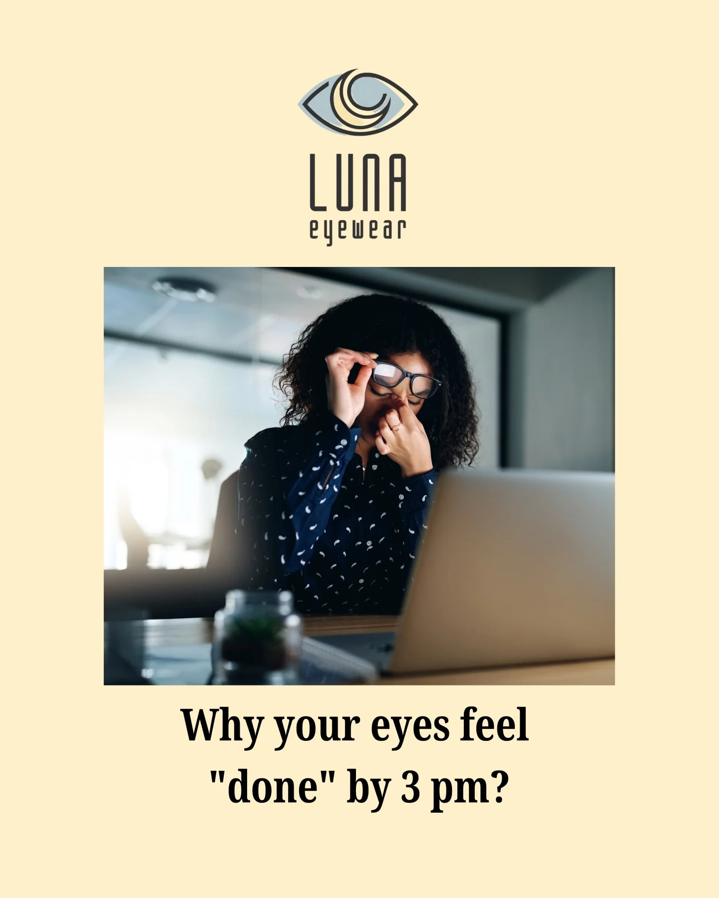 We spend hours staring at screens, but we often forget to look after the 2 things doing all the work. 🖥️✨

If you're finishing your day with a headache or dry eyes, it&rsquo;s not just "part of the job", it&rsquo;s Digital Eye Strain. The 