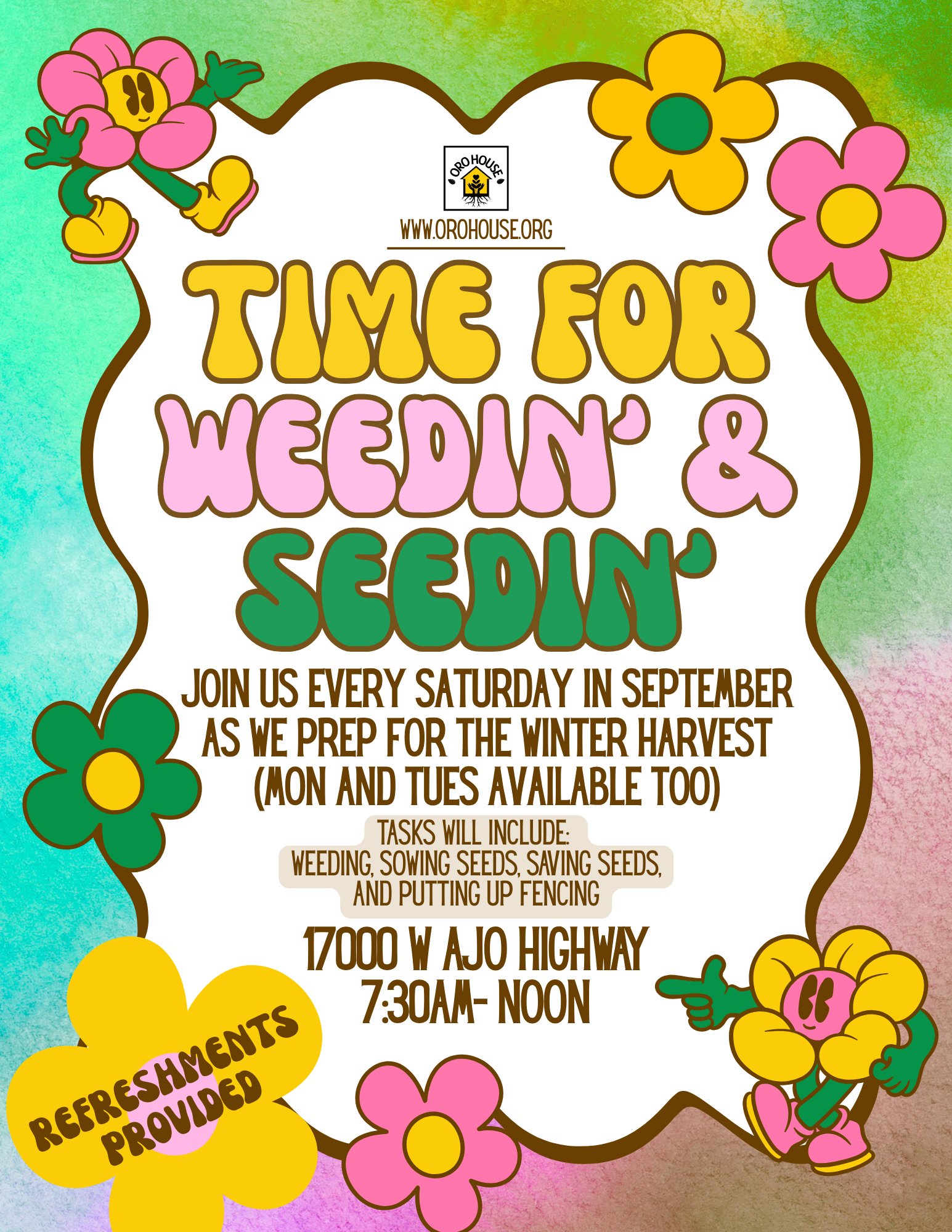 Weedin' and Seedin'!! (Volunteer Day)