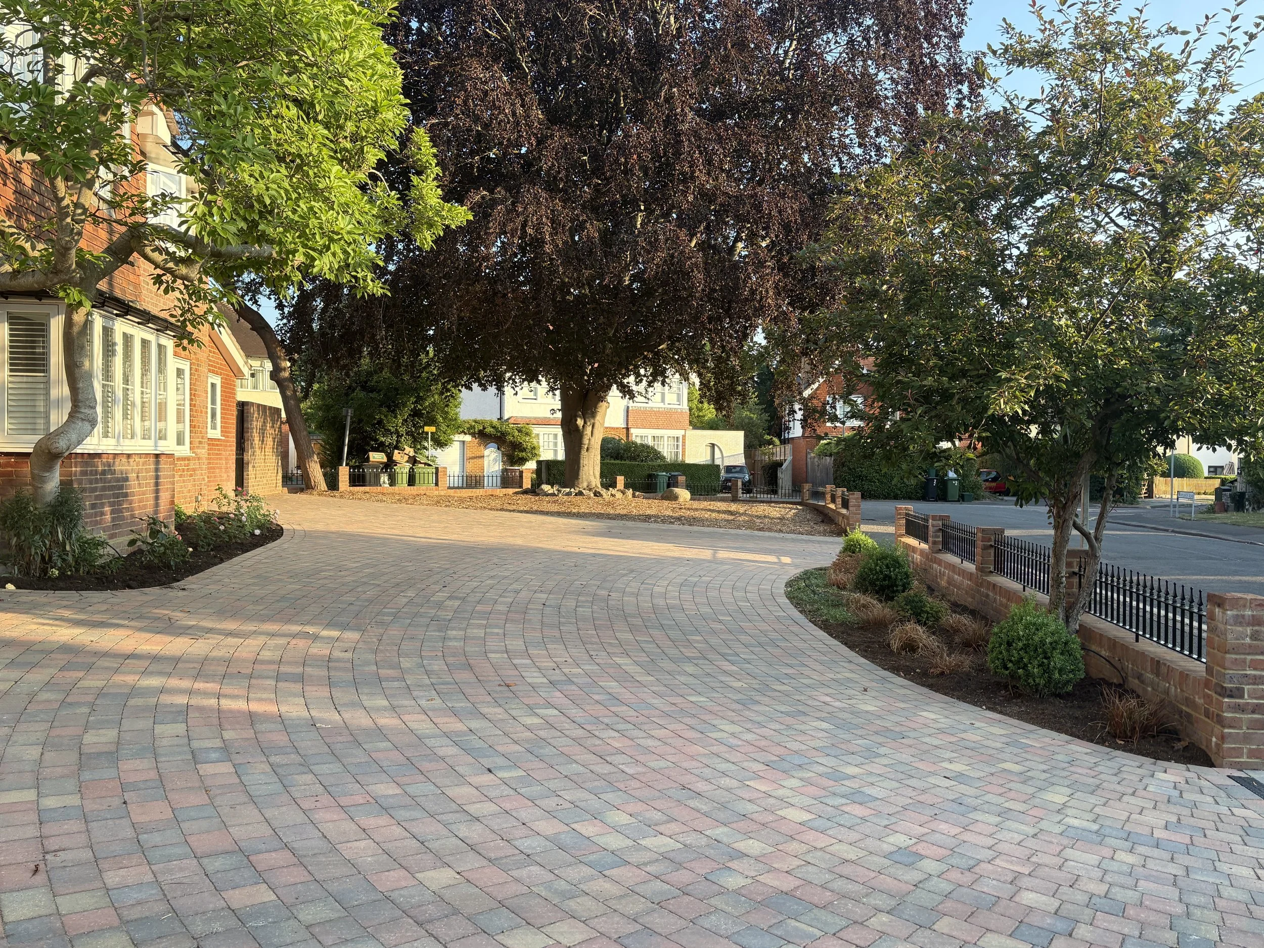 sweeping driveway