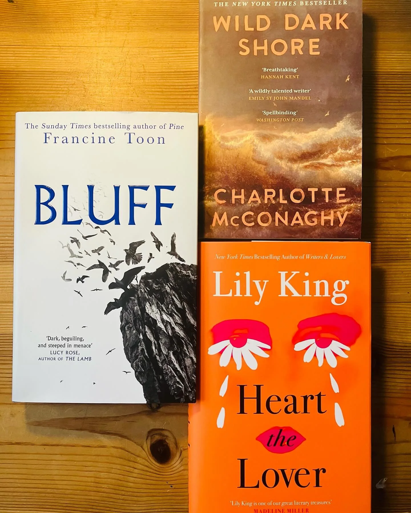 Today I had carrot cake for breakfast, wrote 4500 words, and went out and bought these three beauties 😍 Not all days are like this TRUST ME, but when they are, I&rsquo;ll take &lsquo;em! I especially can&rsquo;t wait to read Bluff by @thenovelry pal