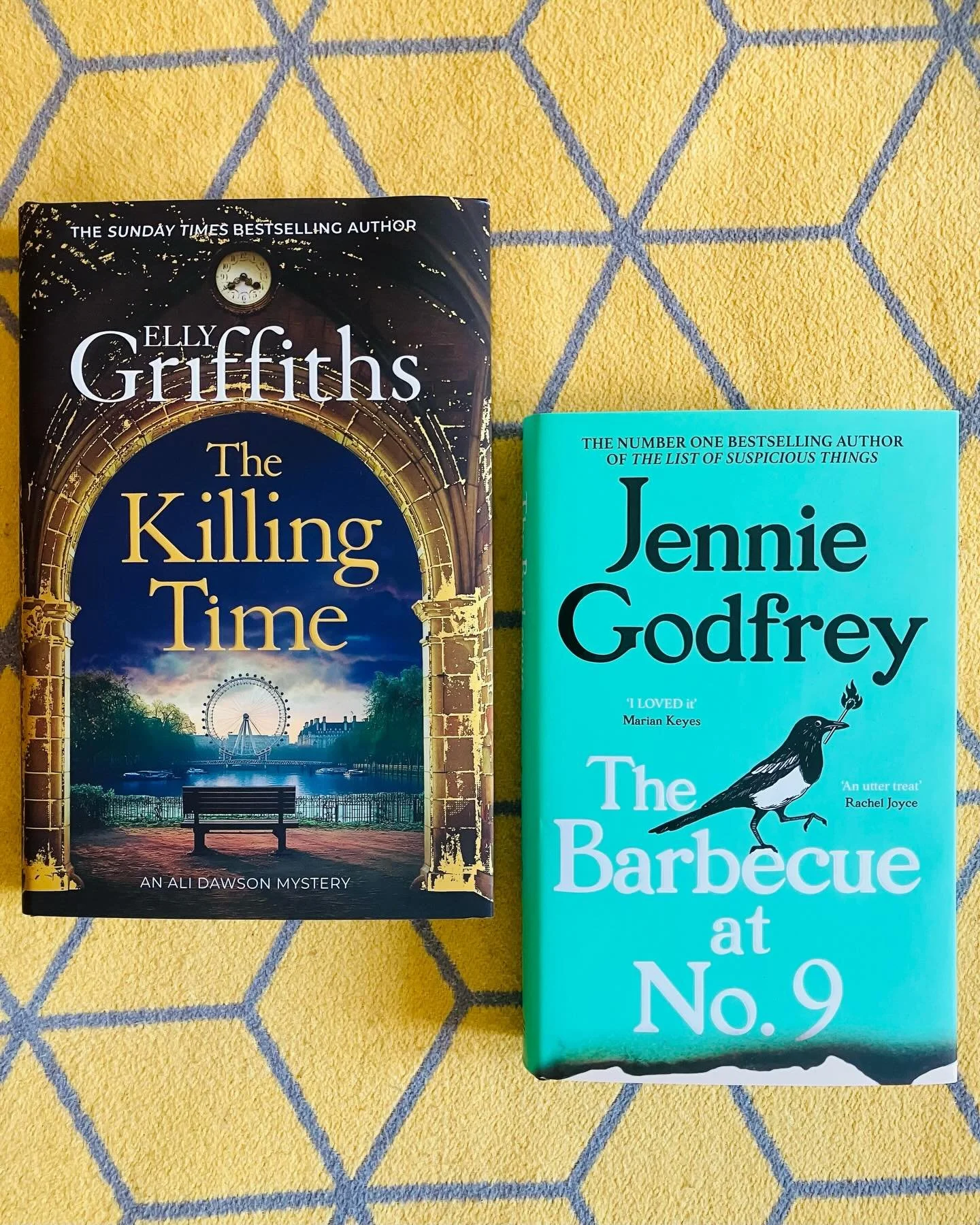 Bedtimes are going to be deliciously early this week what with these two beauts in the house 🤗 Can&rsquo;t wait to tuck up and tuck in @ellygriffiths17 @jennie.godfrey ✨

#amreading #newbooks #bookstagram