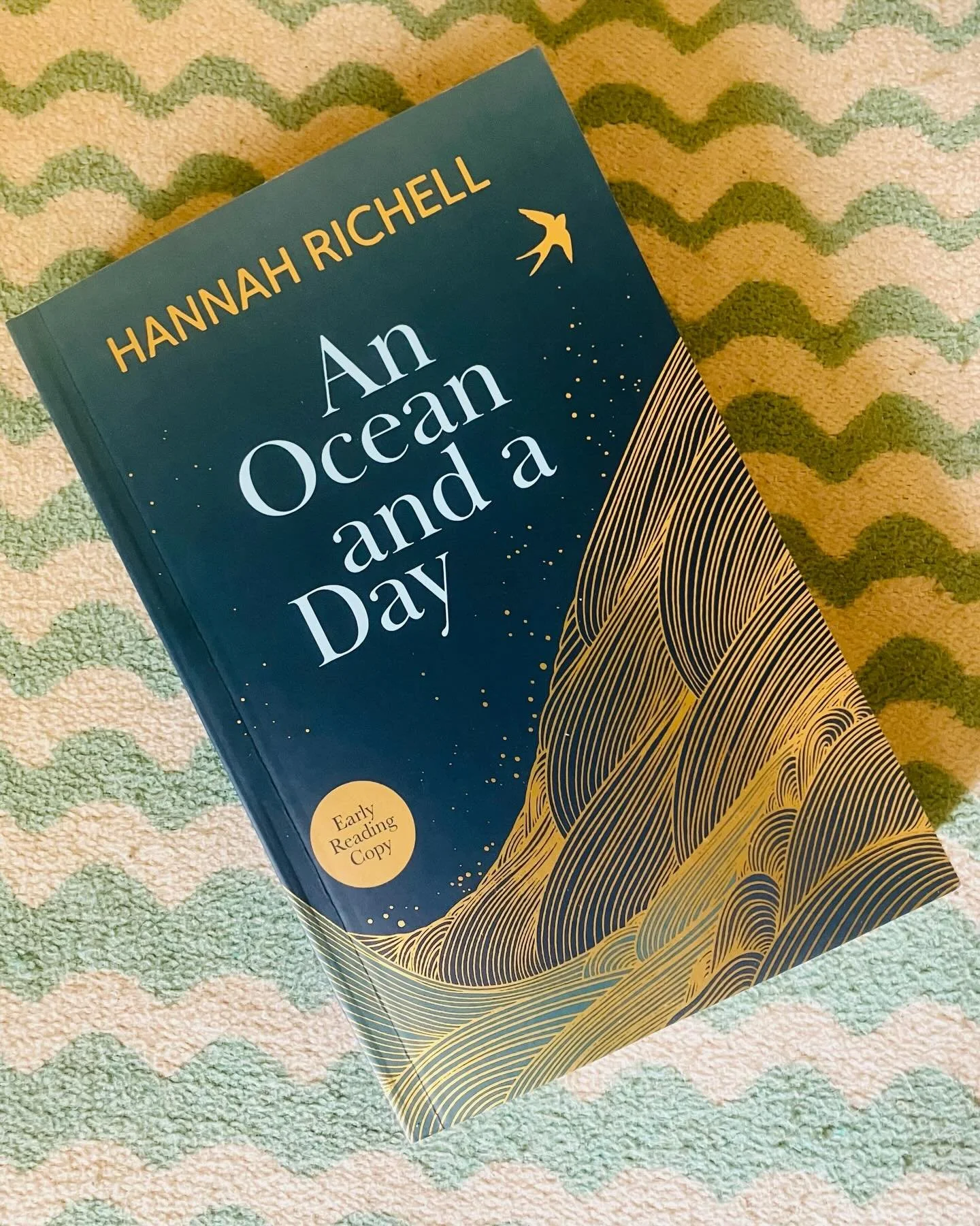 Crying a little here as a proof copy of An Ocean and a Day by @hannahrichell has just landed and it is a thing of beauty ✨ 

I was very honoured to read Hannah&rsquo;s memoir in draft form, so I know just what an incredible book awaits you all&hellip