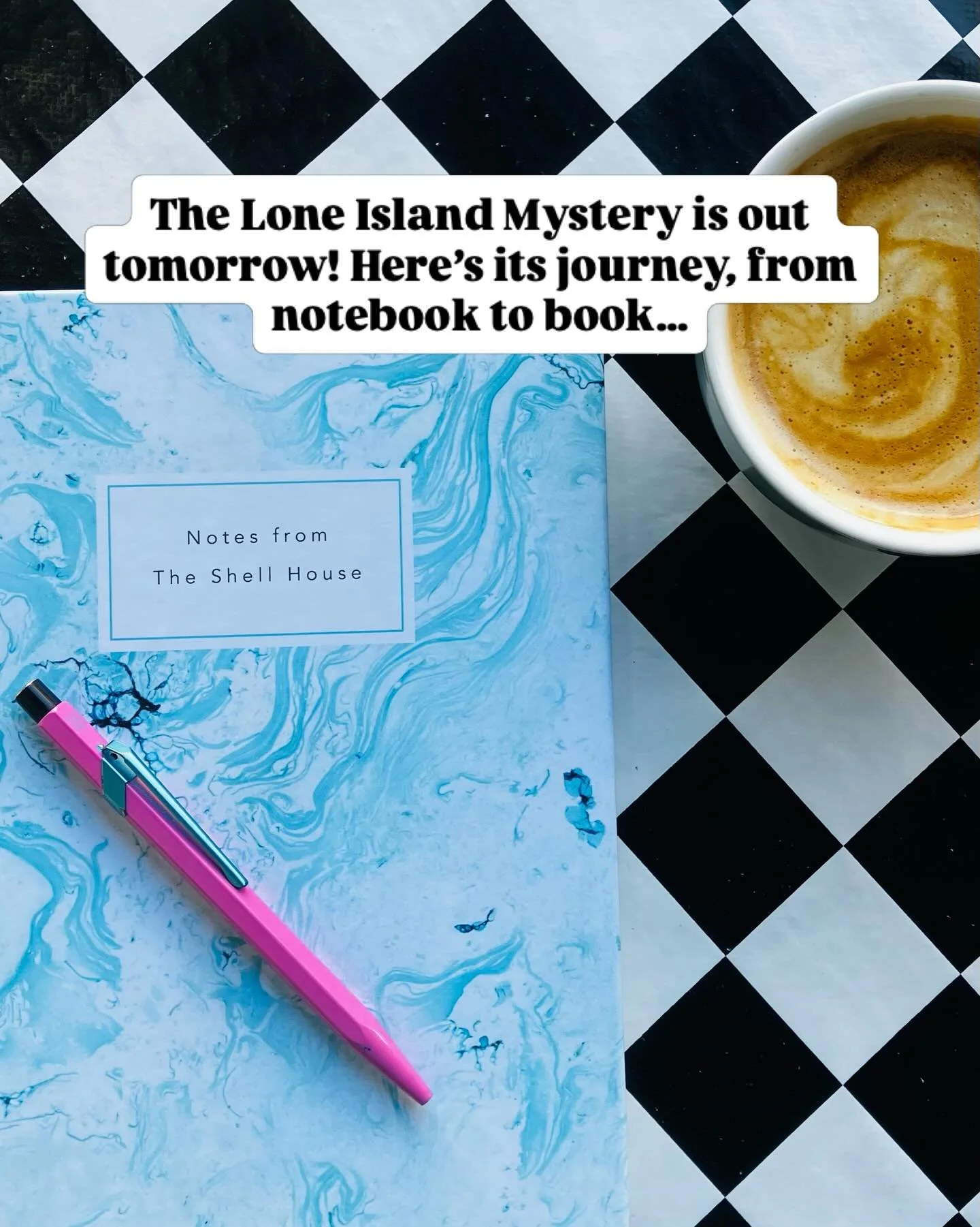 On Publication Eve, taking a moment to think on LONE ISLAND&rsquo;s journey, from notebook to book, a process that started just over a year ago 🤩 And praise the process because thankfully, with novel writing, you don&rsquo;t need to do everything al