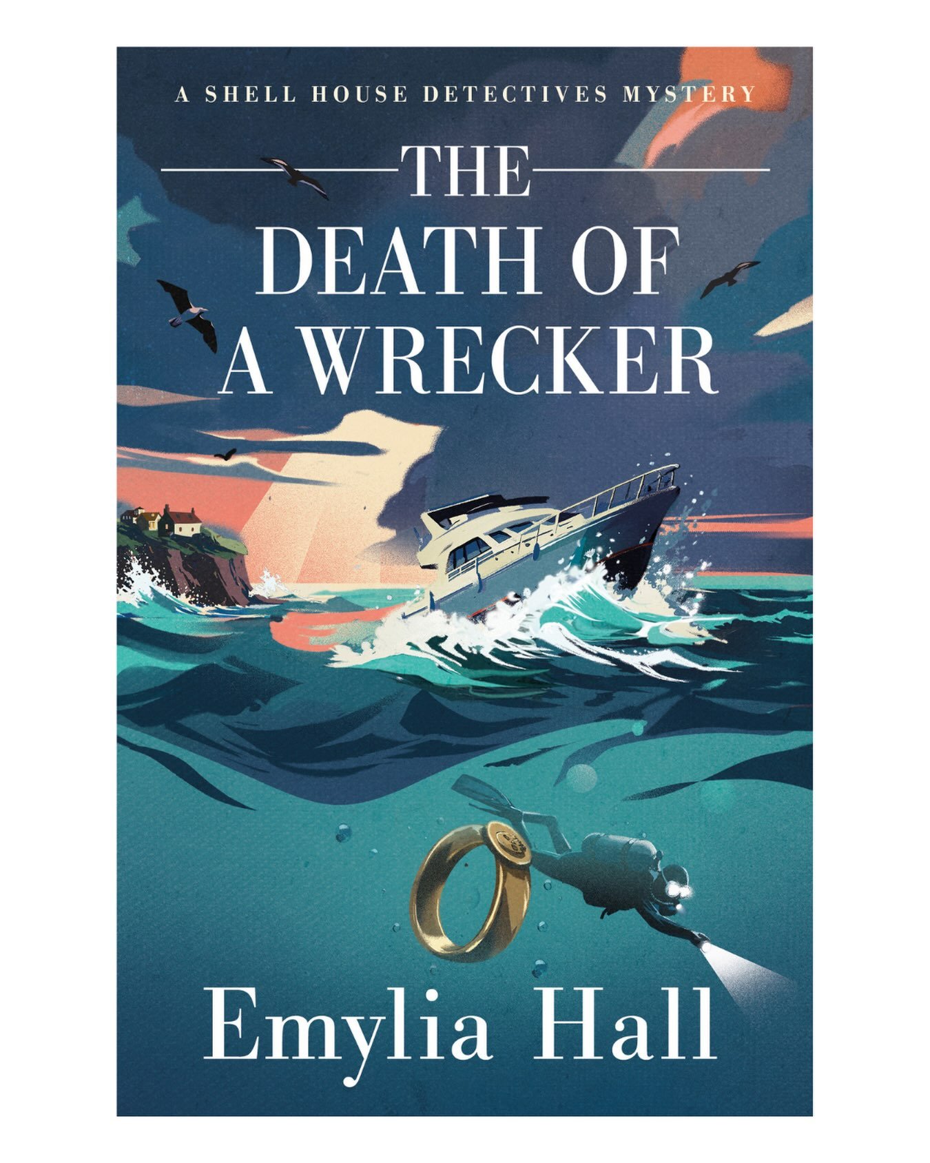 📣 COVER REVEAL! 📣 I&rsquo;m so happy to share the cover for THE DEATH OF A WRECKER - the 8th book in the Shell House Detectives mystery series 🩵🐚Do you like it? I LOVE it. The patterns on the water, the sky, and the colours - coral, turquoise, de