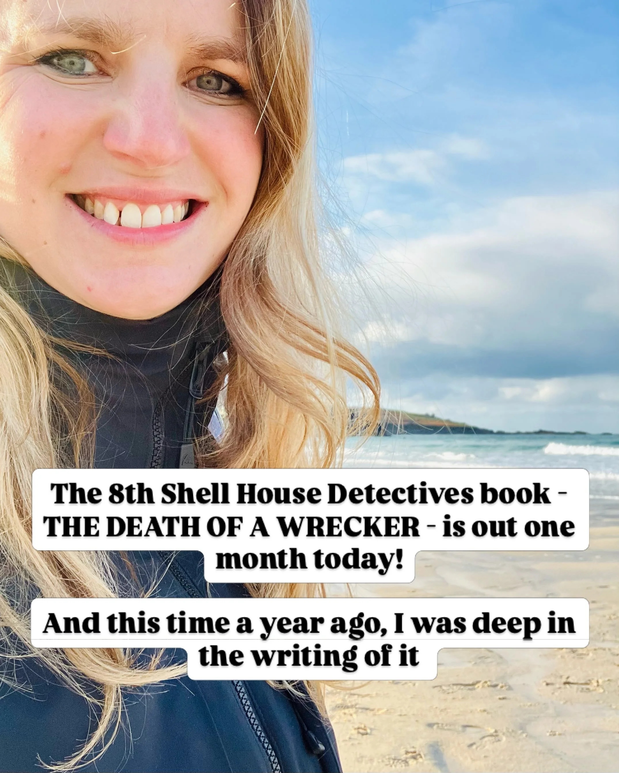 Just one month to go! 🎉 I loved writing (and researching) THE DEATH OF A WRECKER ✍️✨🐚

#cosycrime #murdermystery #shipwrecks #writingprocess