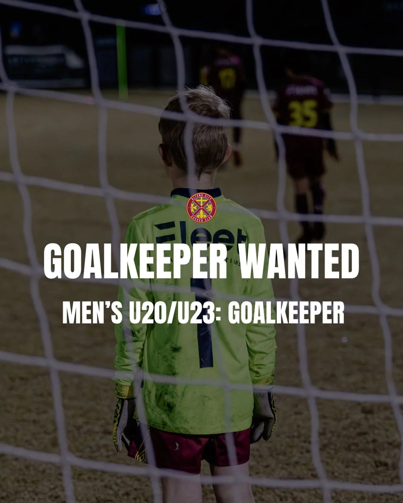 Altona City SC U20/U23 Squad Needs a Goalkeeper! 

Are you born between 2006&ndash;2009? We&rsquo;re on the lookout for a talented goalkeeper to join our U20/U23 team for the 2026 season.

⏱️ Guaranteed 90 minutes every game
⚽ Be part of a passionate