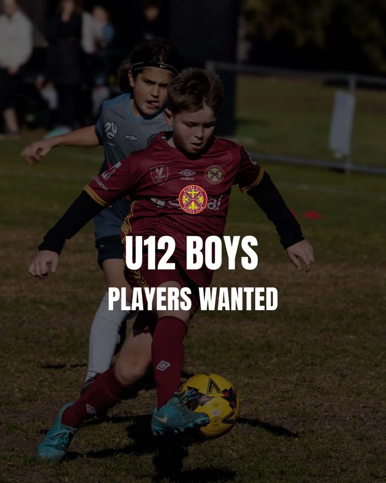 ⚽️ EXPRESSION OF INTEREST &ndash; U12 BOYS ⚽️

Altona City is inviting expressions of interest from players looking to join our Under 12 Boys squad.

We&rsquo;re looking for enthusiastic players who are eager to learn, develop their skills, and be pa