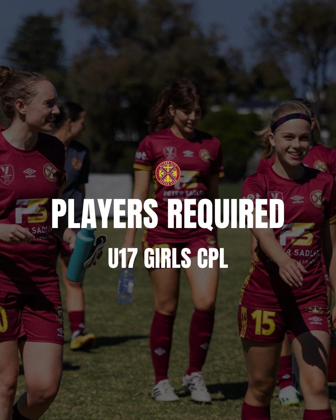 🔴🟡 U17 CPL GIRLS &ndash; PLAYERS WANTED! 🟡🔴

Altona City is seeking committed and talented players to join our U17 CPL Girls squad for the season ahead! 

If you&rsquo;re ready to challenge yourself in a competitive environment, develop your skil