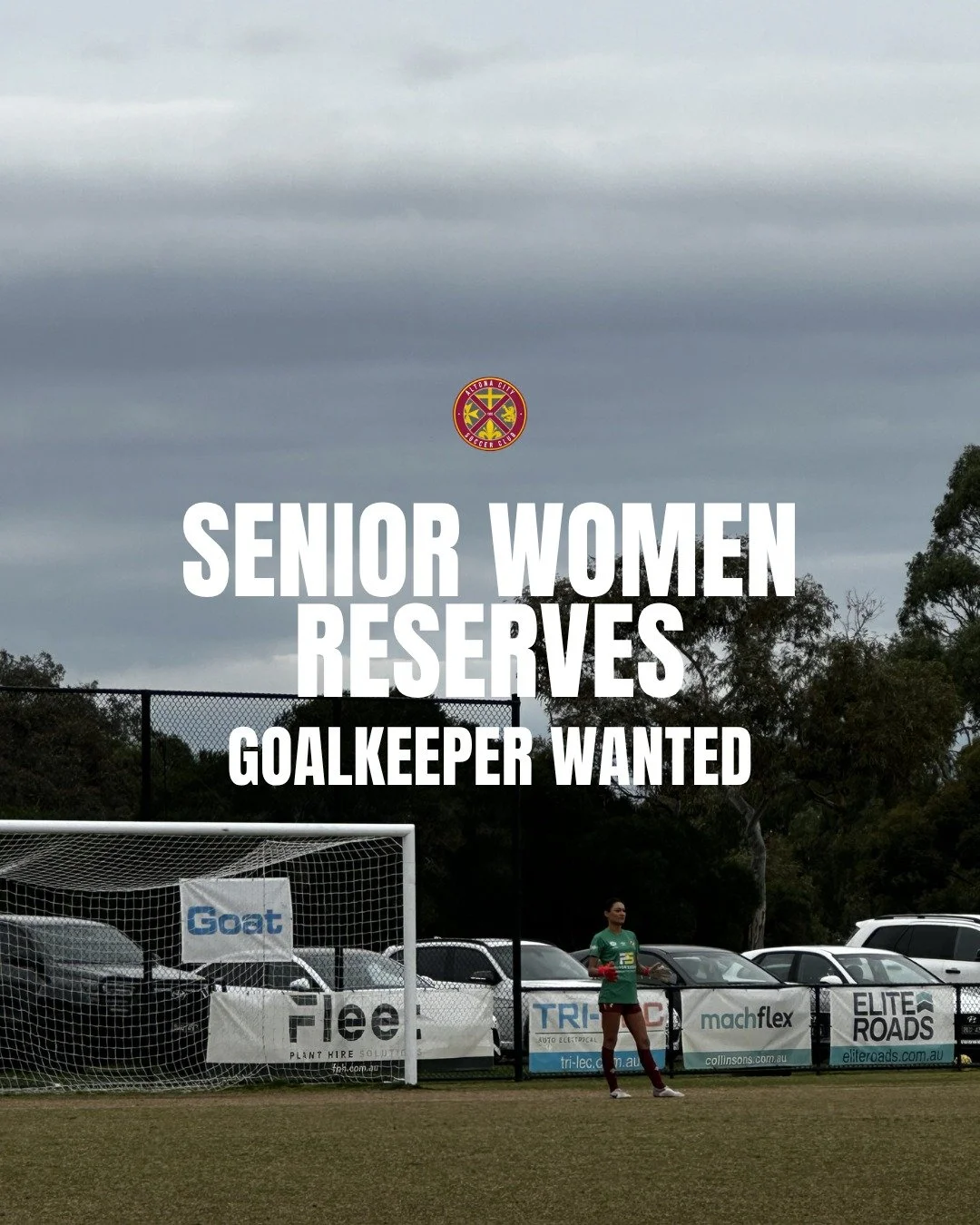 GOALKEEPER WANTED 

Altona City SC Senior Women&rsquo;s Reserves are currently seeking a dedicated goalkeeper to join our growing squad for the 2026 season.

We&rsquo;re looking for a committed player who is ready to work hard, develop their game, an