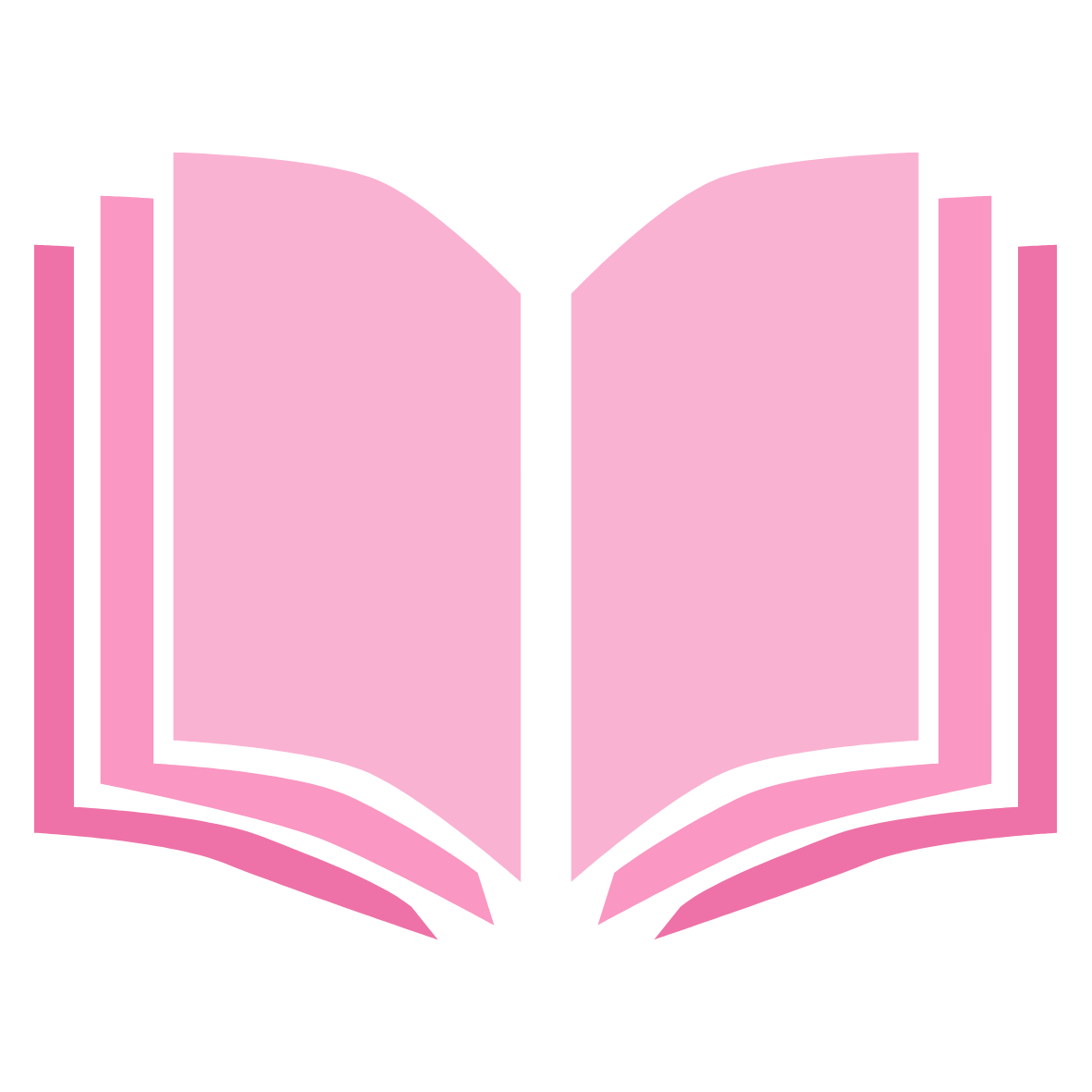 ombre pink open book icon