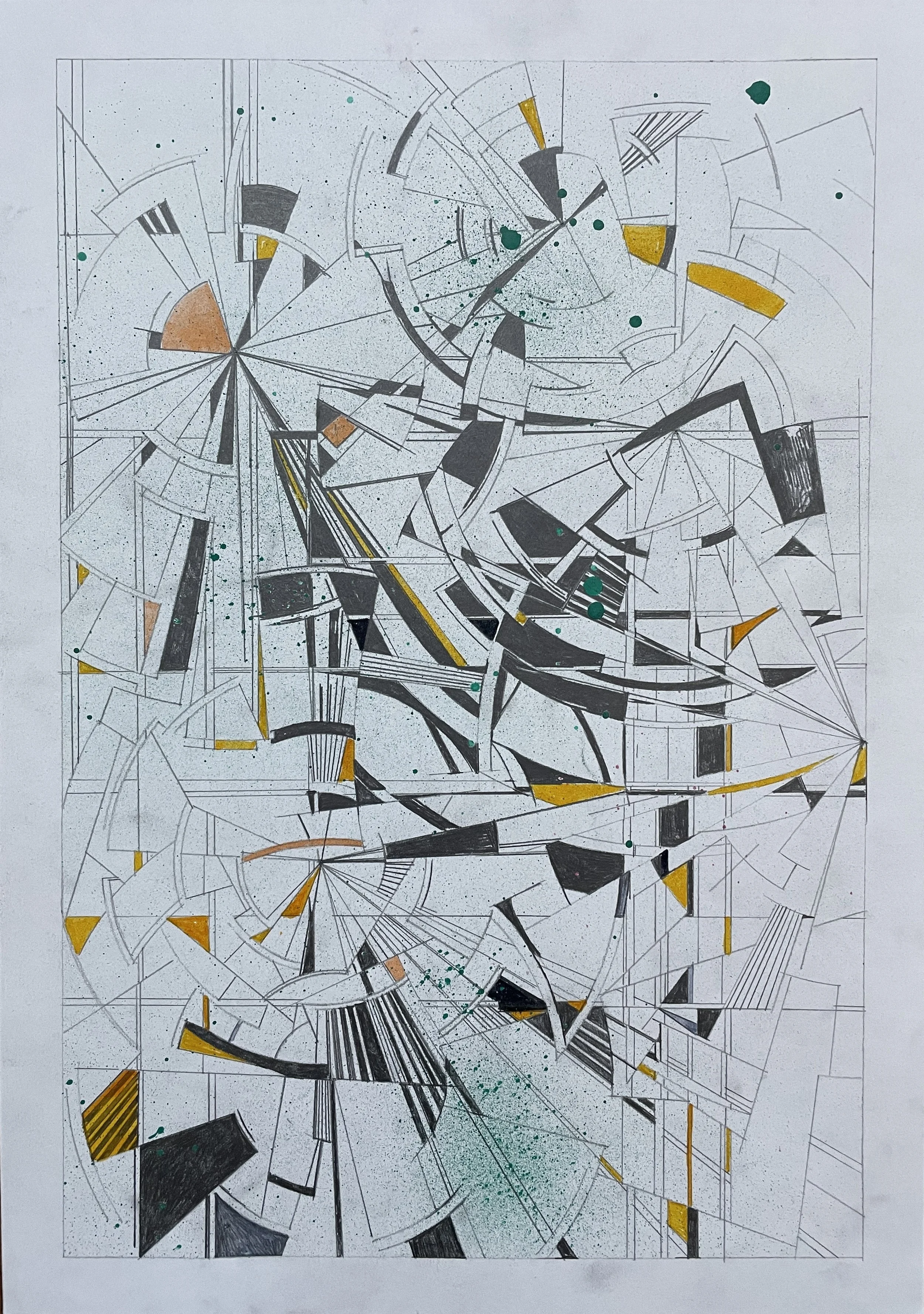 Water and Light 2
Pencil, spray paint and felt tip
42 x 29.7 cm
SOLD