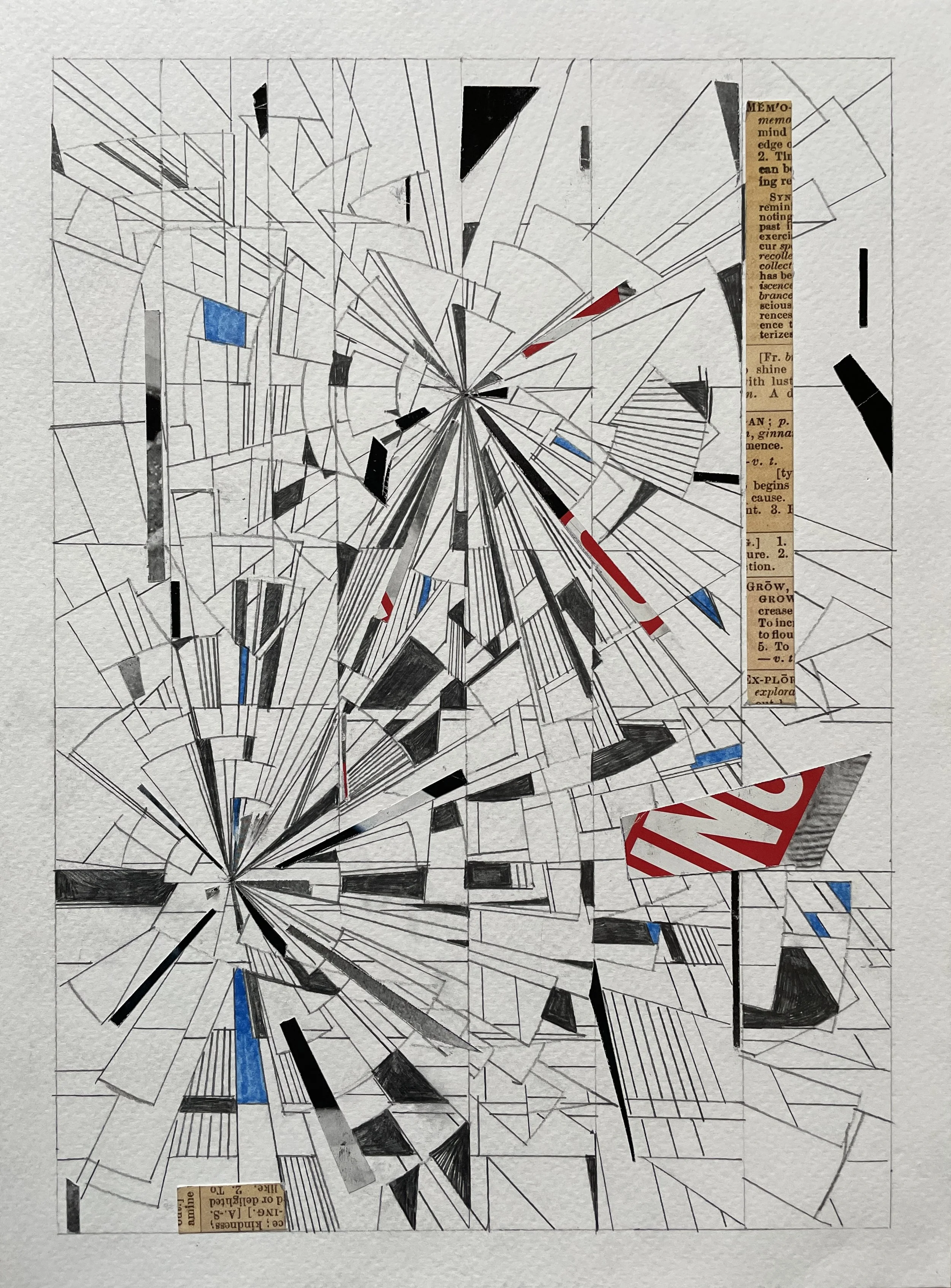 Water and Light 9
Pencil and collage on paper
29.7 x 21 cm
£140