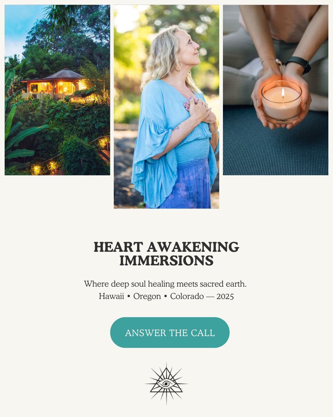 The call to heal, to awaken, to weave their medicine into a new way of being.

🌎 Heart Awakening Immersions are a sacred space for deep transformation, guided by Leyla and her team of experienced facilitators.

In 2025, join us in Hawaii, Oregon, or