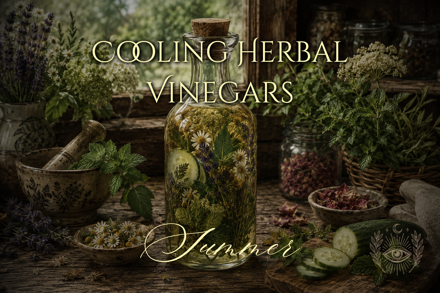 Cooling Herbal Vinegars for Summer