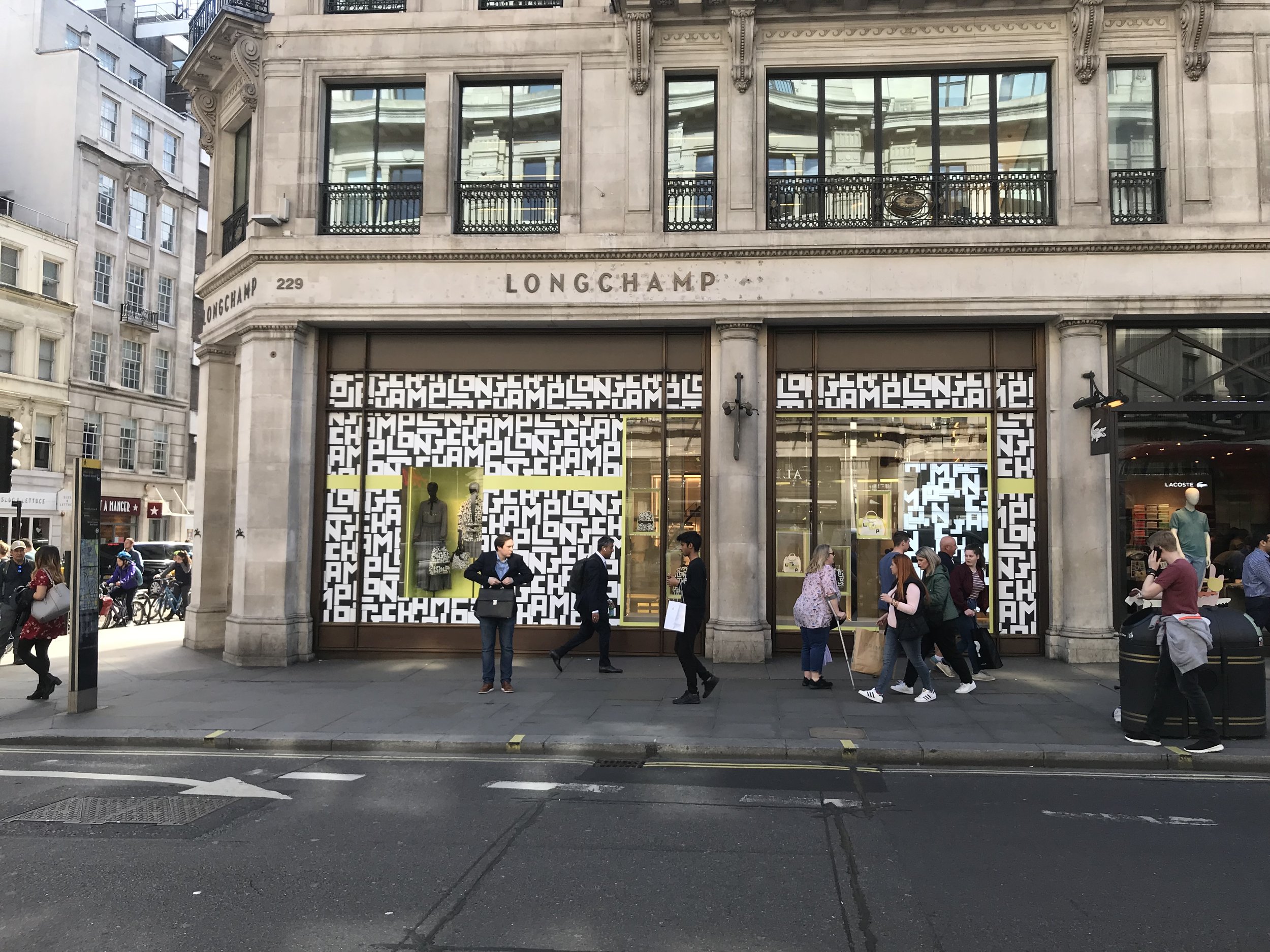 Longchamp, Le Pliage LPG Pattern Launch, High-end retail.