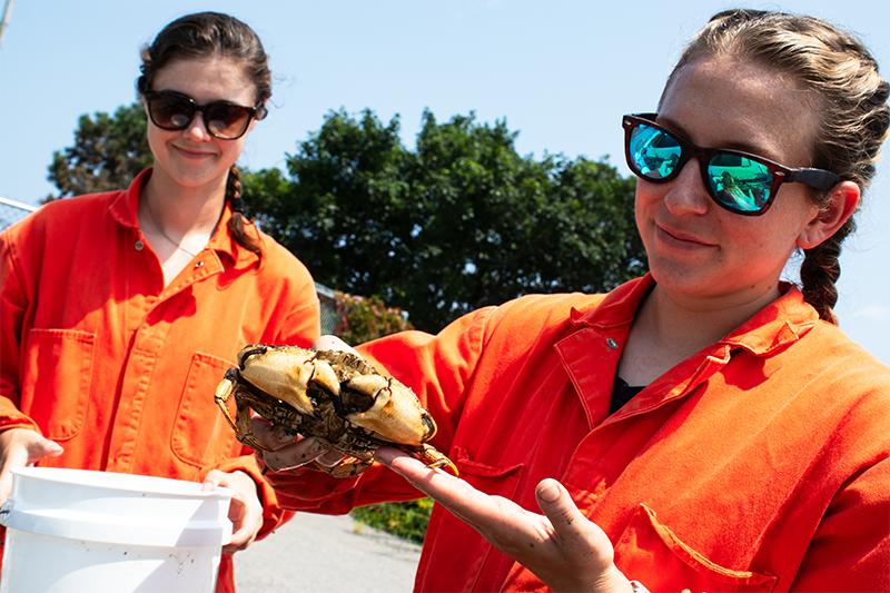 Two women wearing sunglasses and 