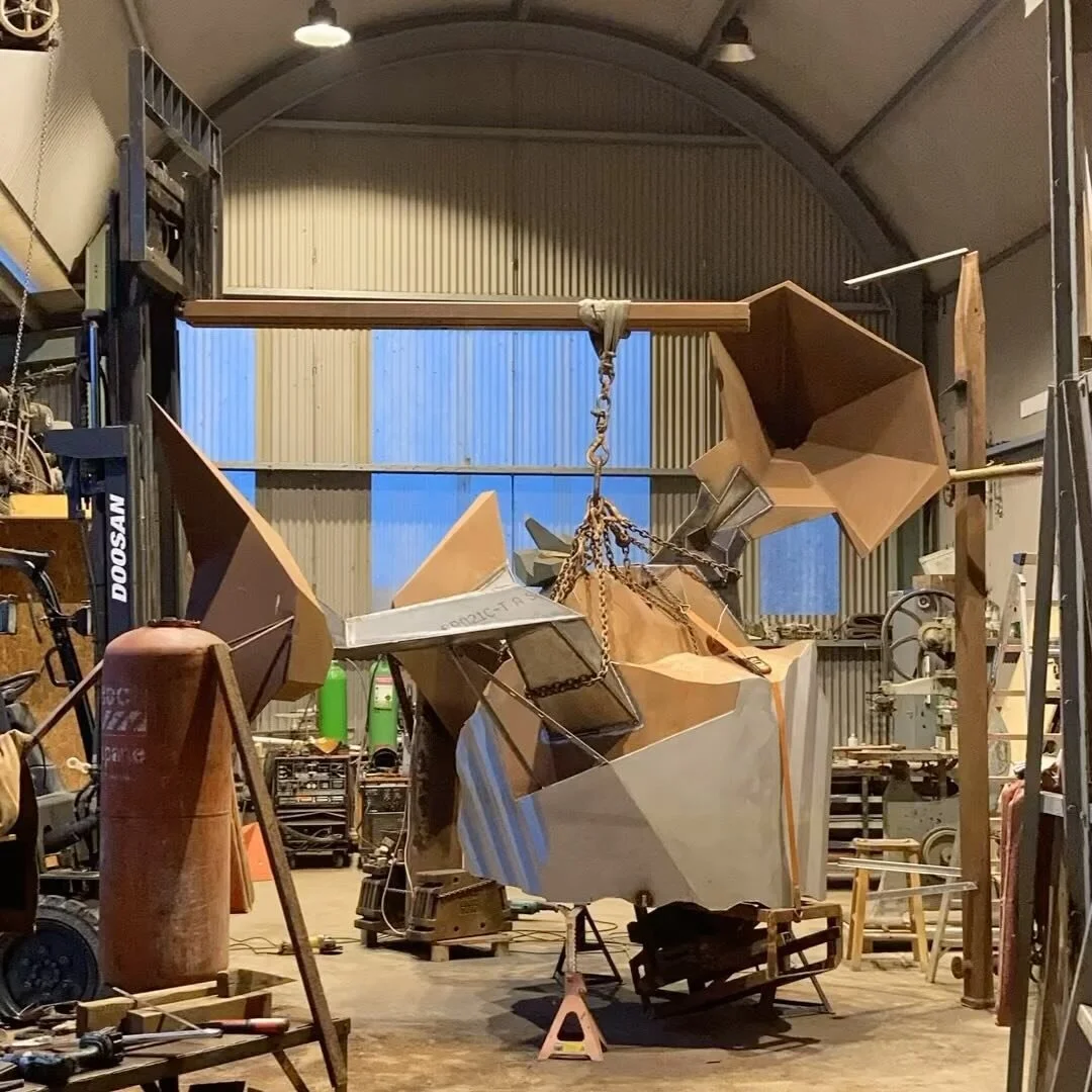 WORK IN PROGRESS... | PHILIP RAE-SCOTT | Large Abstract Metal Sculpture