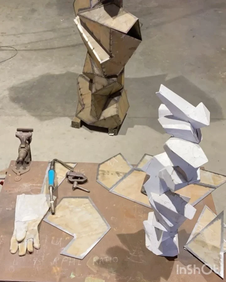 Back in late March&hellip;

Assembling, tacking, welding and a little grinding of the uppermost section of &ldquo;Safety in Numbers Mk2. Things are coming on nicely! 

#jigsaw #satisfying #happy #puzzle #tackwelding #contemporarysculpture #cortenscul