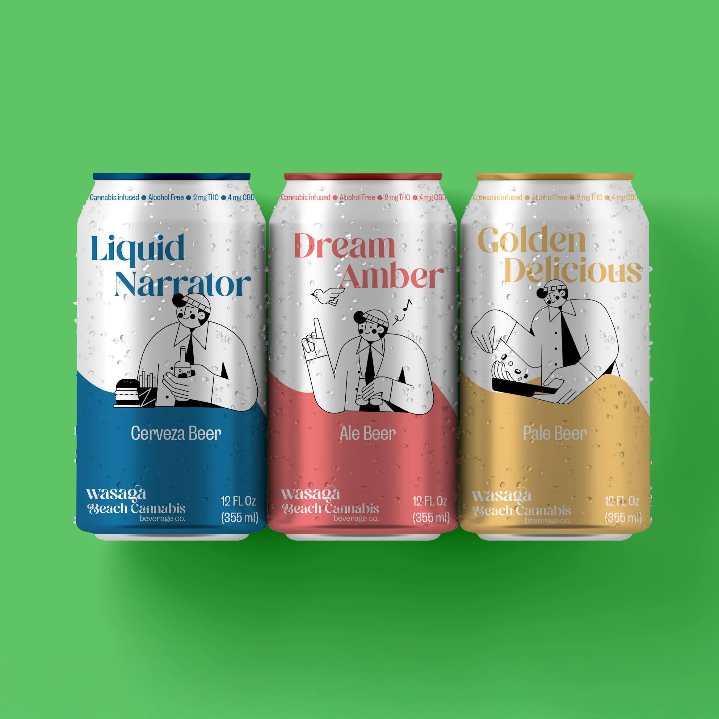 Wasaga Beach Cannabis Beverage Co. (Branding & Packaging)