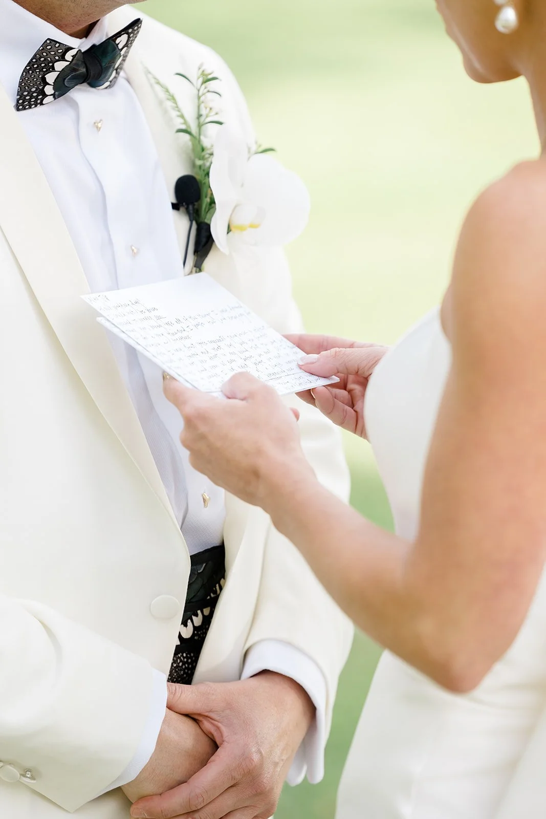 vows for the bride & groom at school lowcountry wedding with southern charm