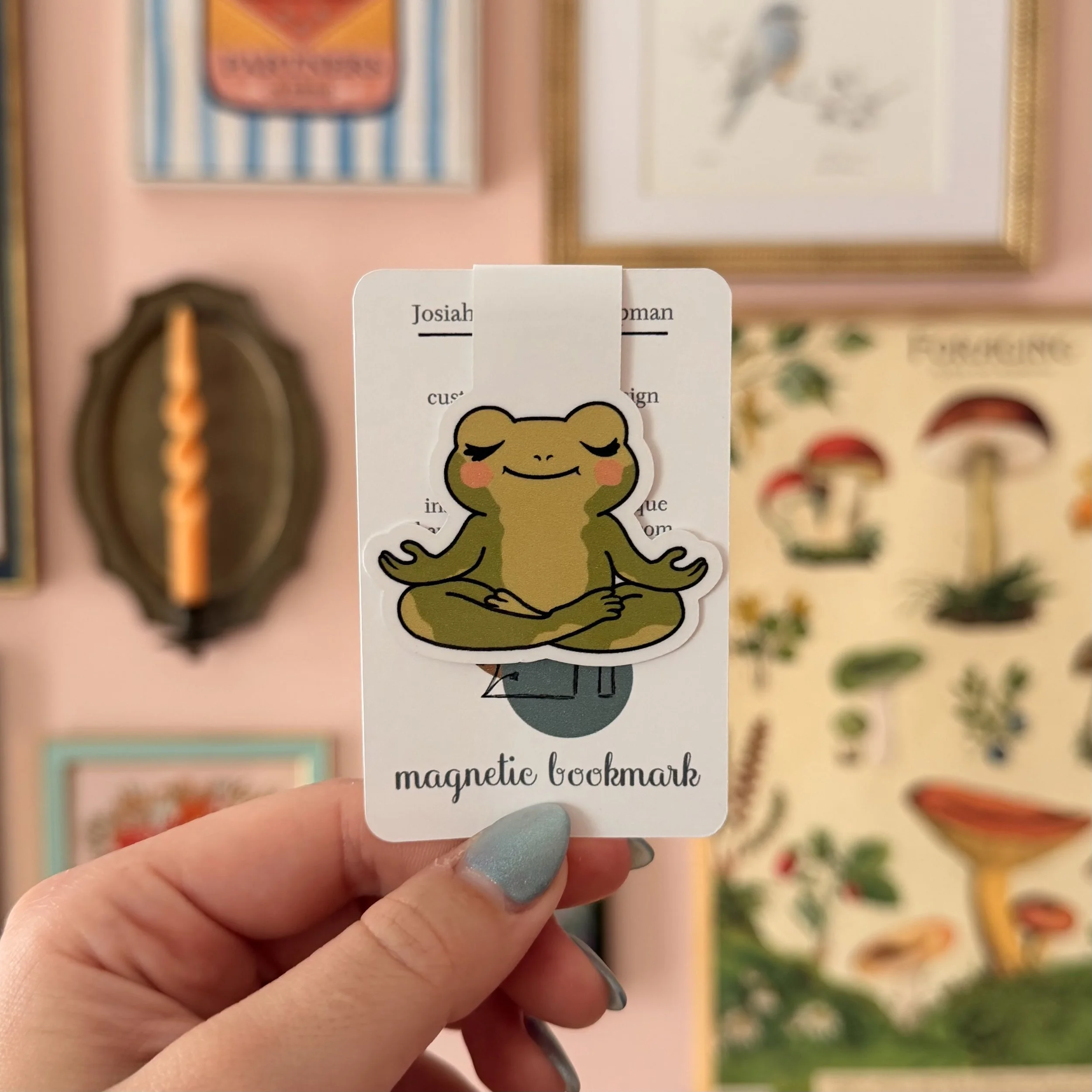 Meditating Frog Bookmark