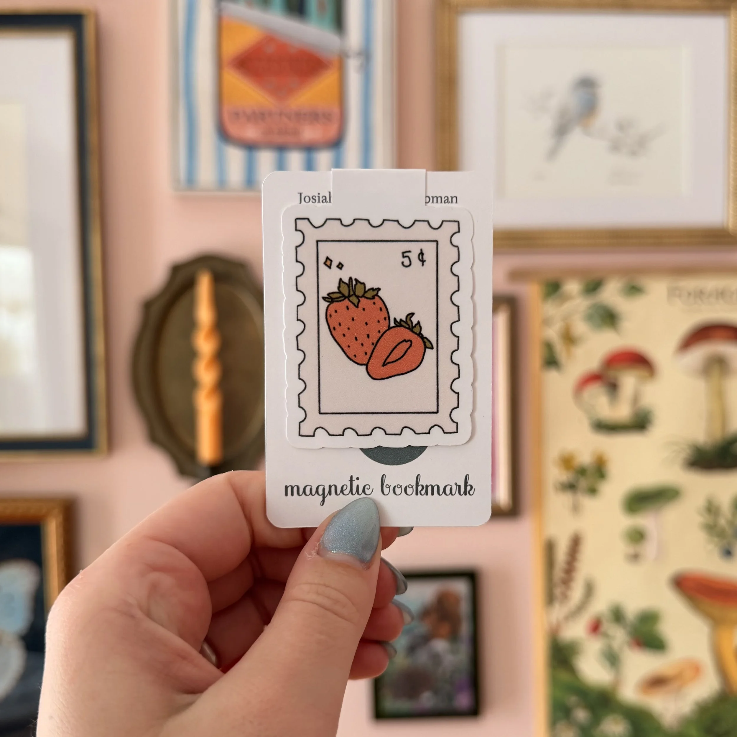 Strawberry Stamp Bookmark
