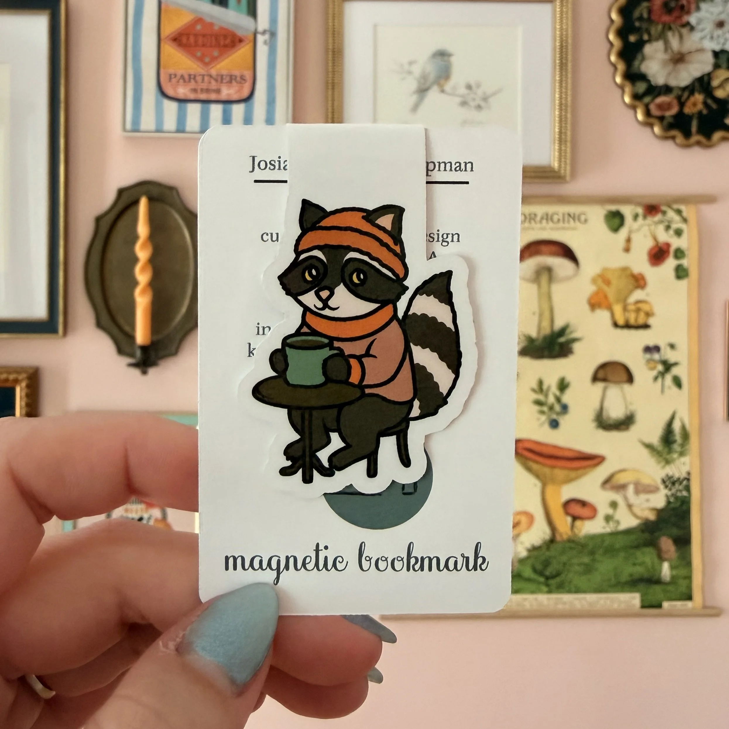 Cafe Raccoon Bookmark